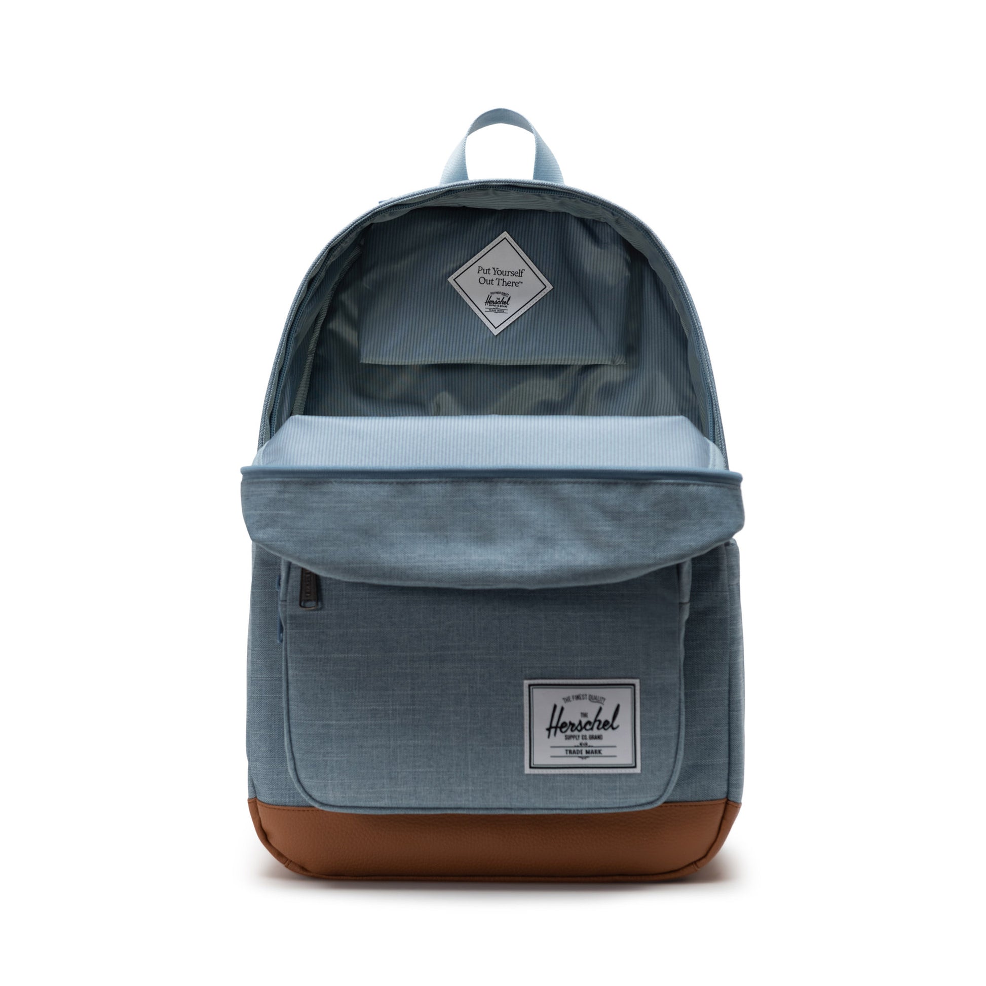 Keten Mavi - Taba Herschel Pop Quiz Su İtici Kumaş Sırt Çantası, 16" Laptop Uyumlu, 25 L