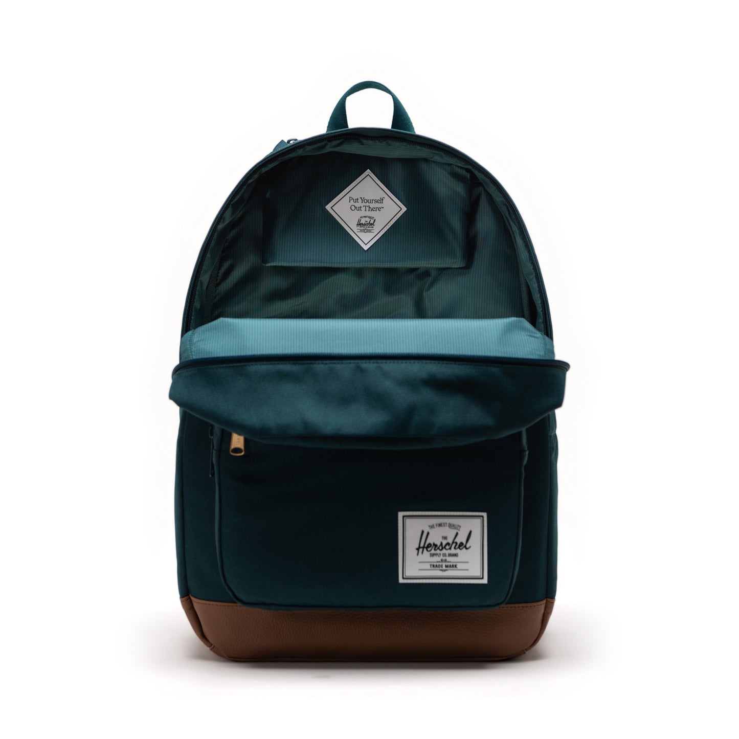 Koyu Mavi - Taba Herschel Pop Quiz Su İtici Kumaş Sırt Çantası, 16" Laptop Uyumlu, 25 L