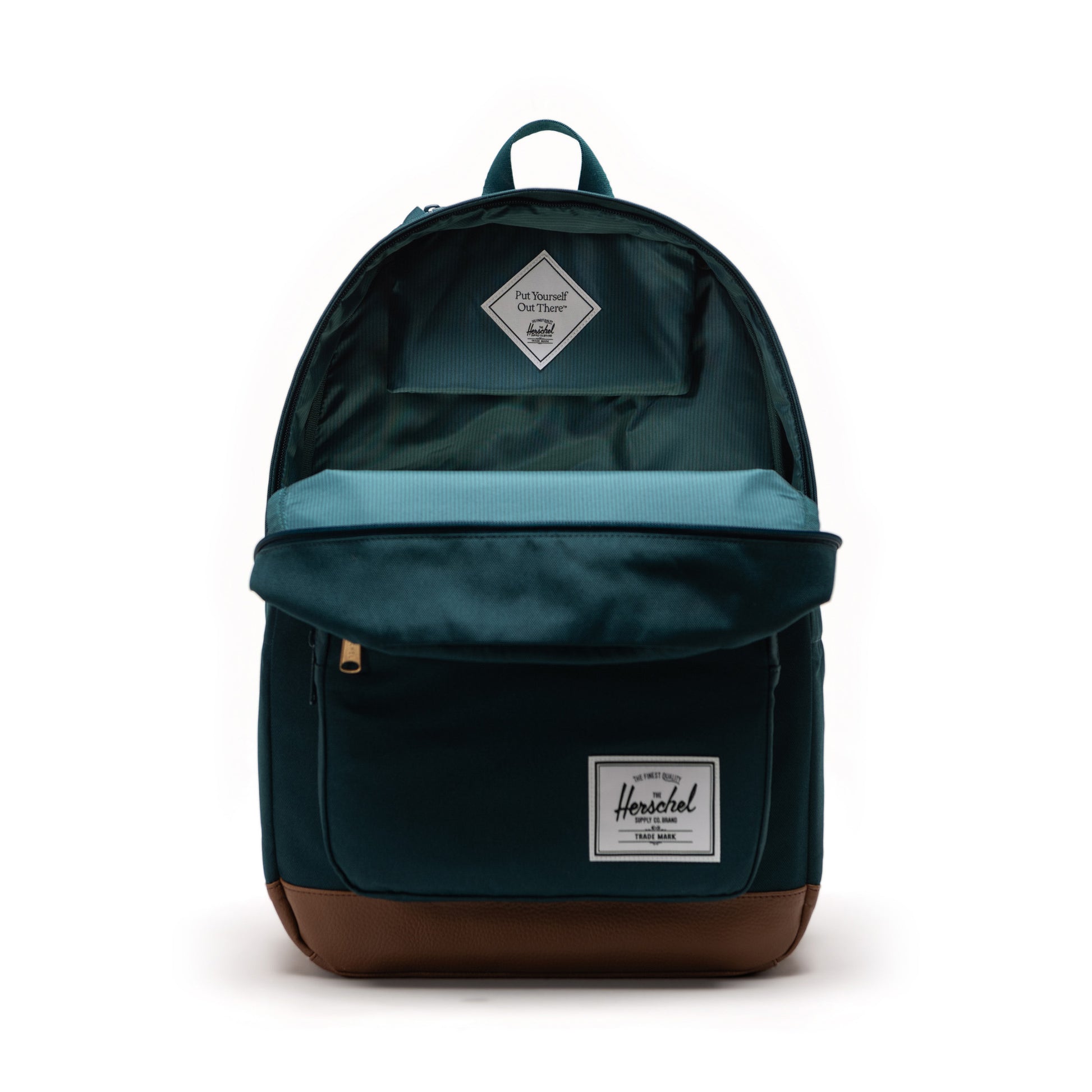 Koyu Mavi - Taba Herschel Pop Quiz Su İtici Kumaş Sırt Çantası, 16" Laptop Uyumlu, 25 L