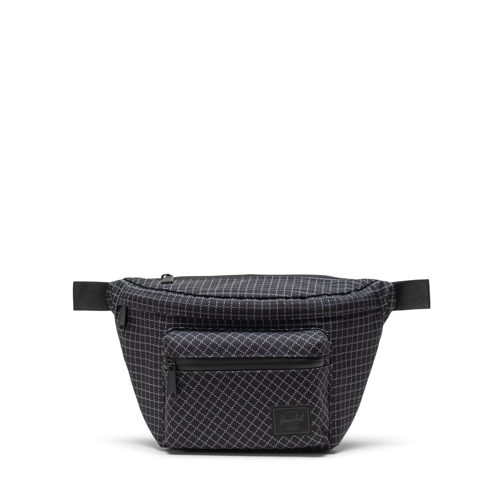 Grid Siyah Herschel Pop Quiz Suya Dayanıklı Kumaş Bel Çantası, 3.5 L