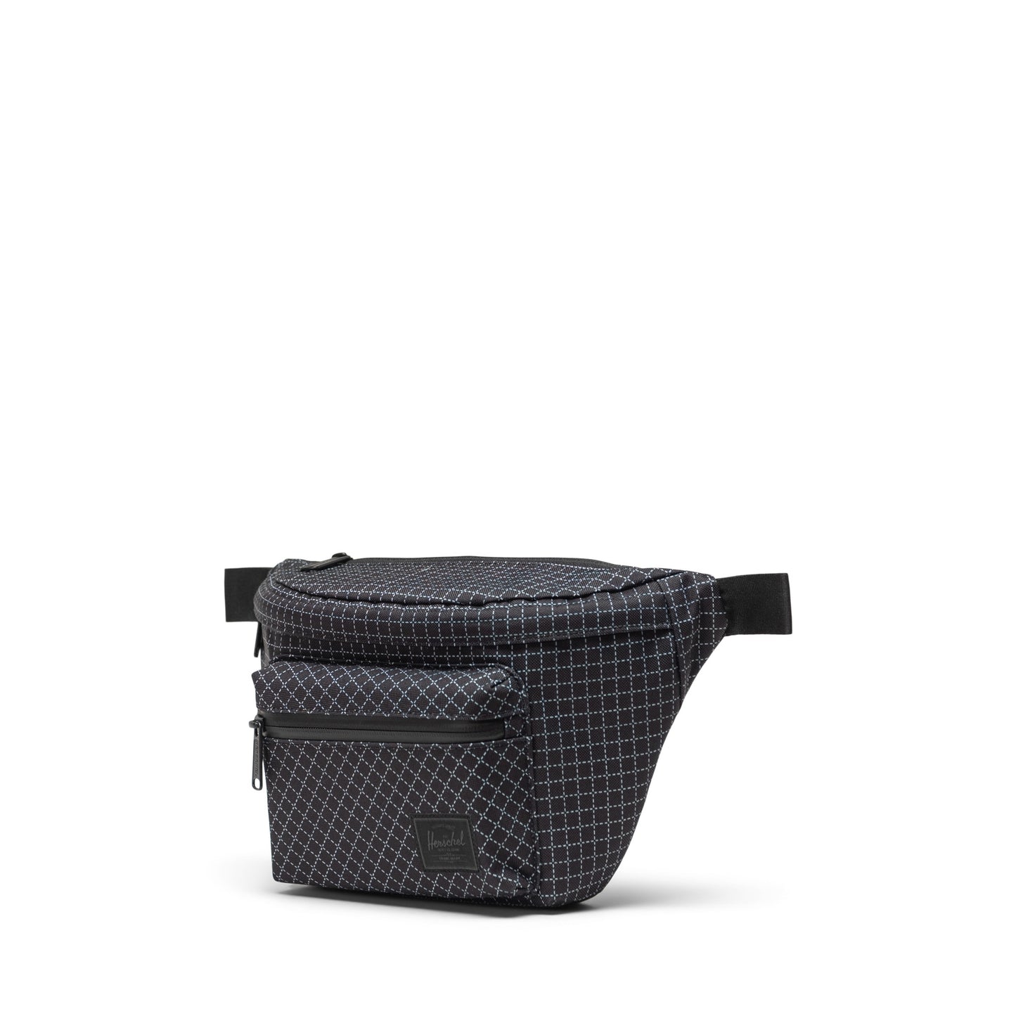 Grid Siyah Herschel Pop Quiz Suya Dayanıklı Kumaş Bel Çantası, 3.5 L