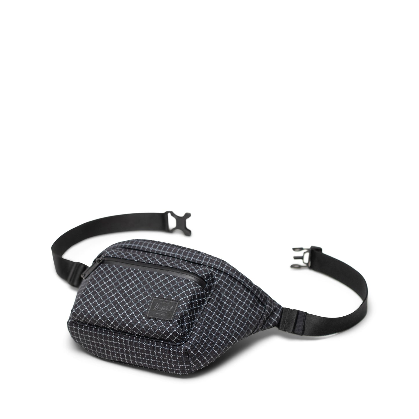 Grid Siyah Herschel Pop Quiz Suya Dayanıklı Kumaş Bel Çantası, 3.5 L