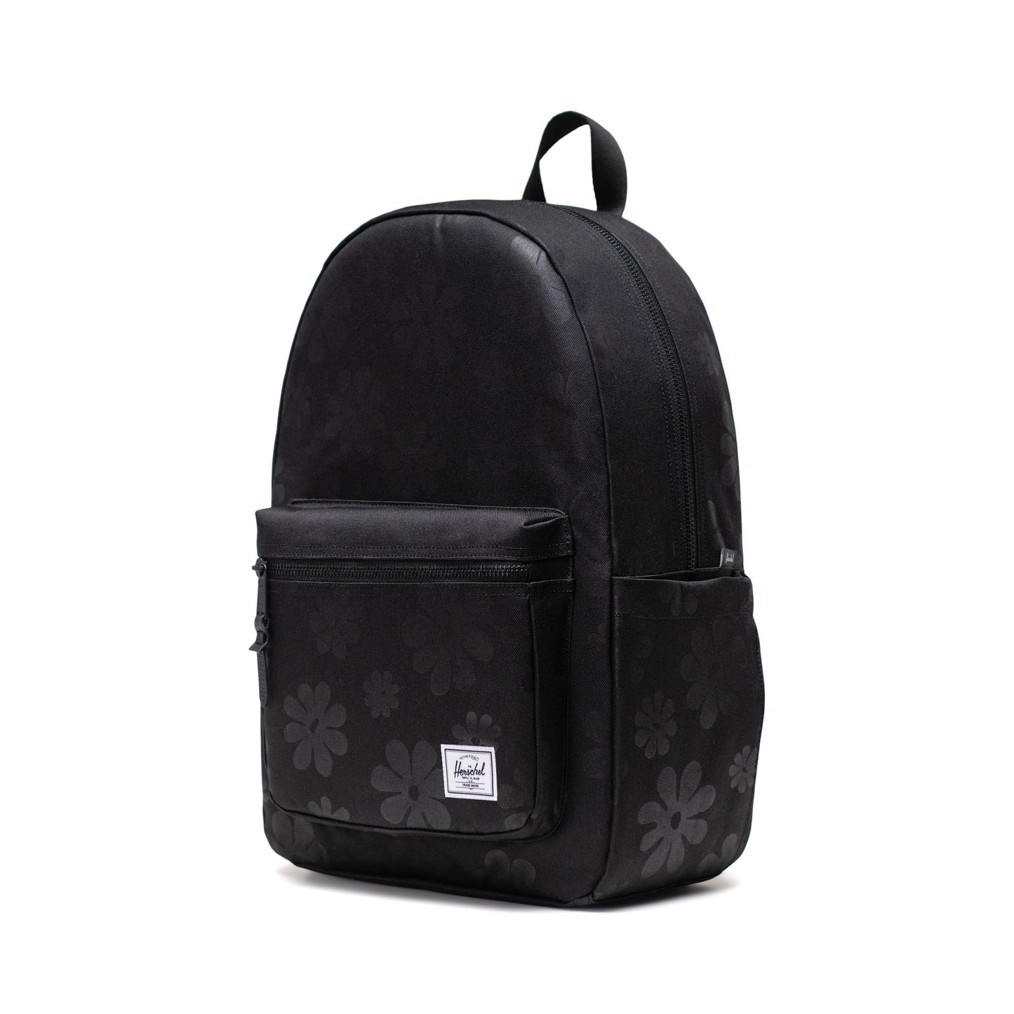 Çiçek Desenli Siyah Herschel Settlement Su İtici Kumaş Sırt Çantası, 16" Laptop Uyumlu, 23 L