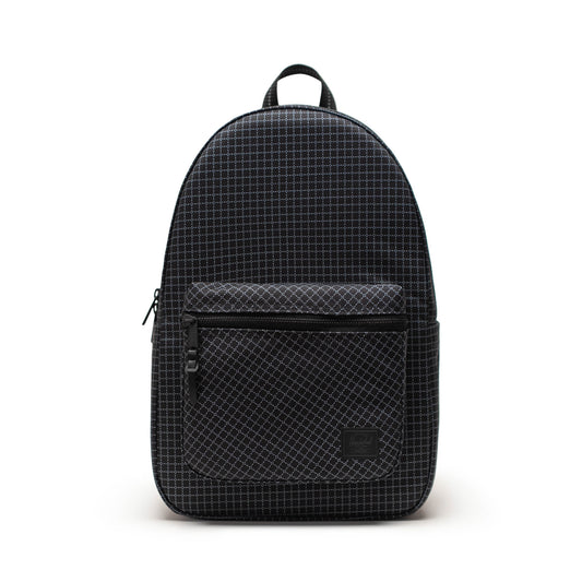 Grid Siyah Herschel Settlement Su İtici Kumaş Sırt Çantası, 16" Laptop Uyumlu, 23 L
