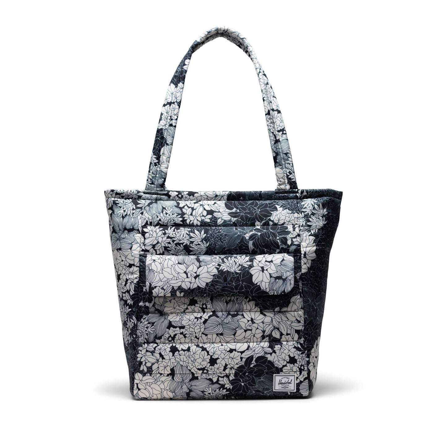 Siyah-Beyaz Botanik Herschel Retreat Tote Omuz Çantası Su İtici Kumaş Omuz Çantası, 13" Laptop Uyumlu, 20 L