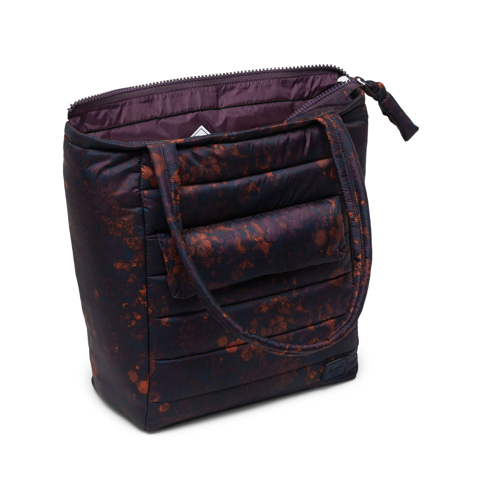 Çiçekli Koyu Lacivert Herschel Retreat Tote Omuz Çantası Su İtici Kumaş Omuz Çantası, 13" Laptop Uyumlu, 20 L