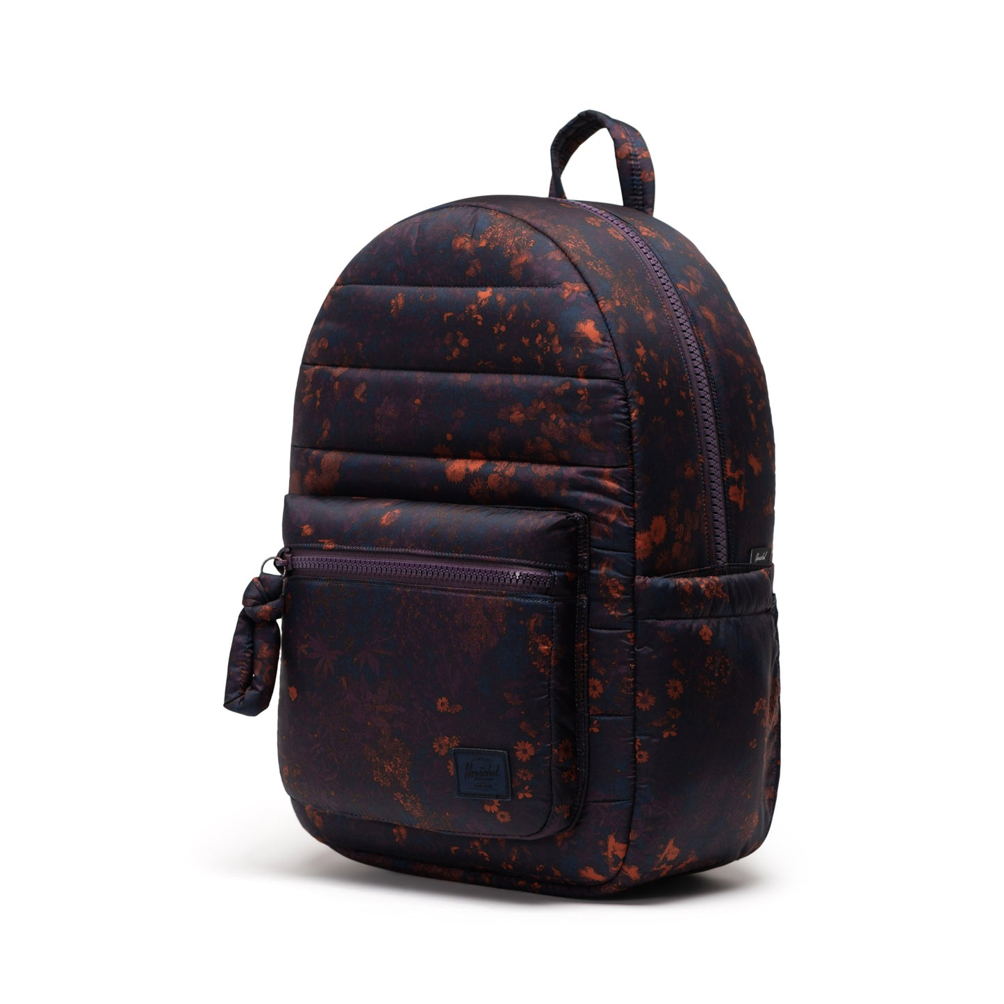Çiçekli Koyu Lacivert Herschel Settlement Su İtici Kumaş Kapitone Sırt Çantası, 16" Laptop Uyumlu, 18 L