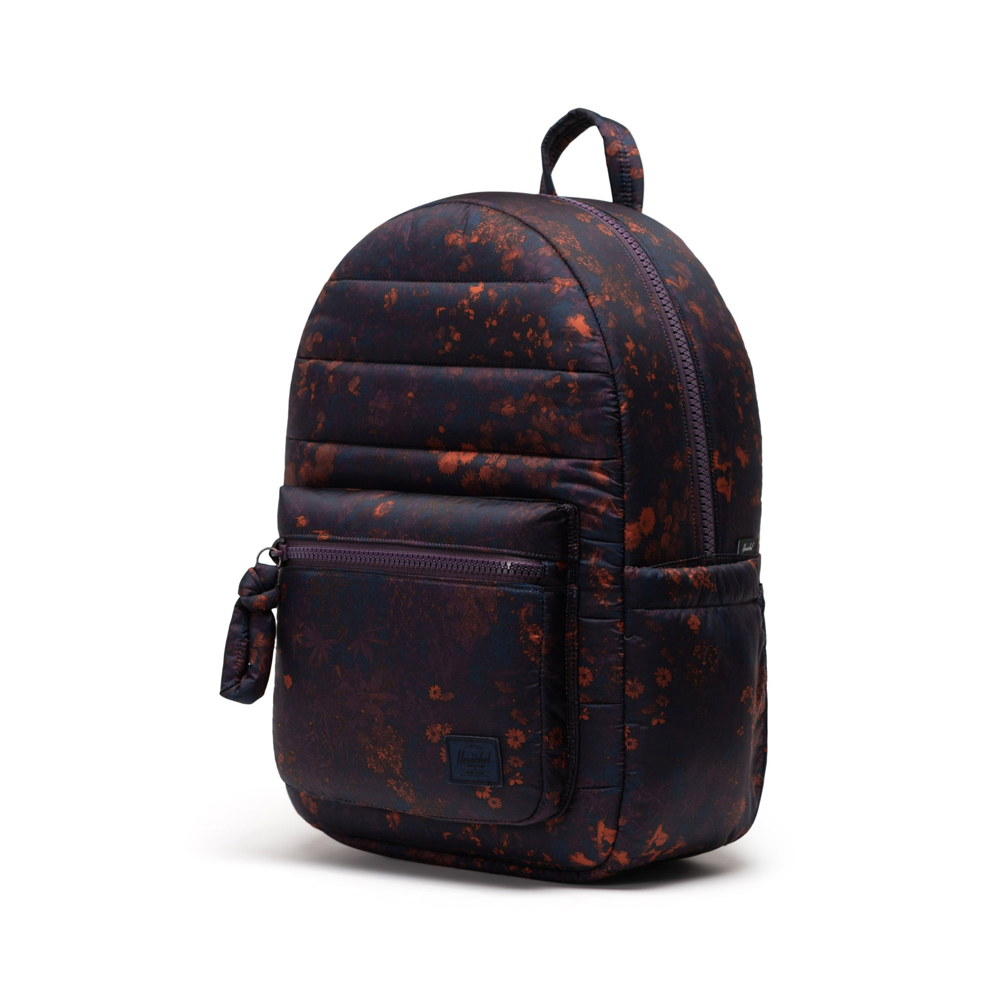 Çiçekli Koyu Lacivert Herschel Settlement Su İtici Kumaş Kapitone Sırt Çantası, 16" Laptop Uyumlu, 18 L