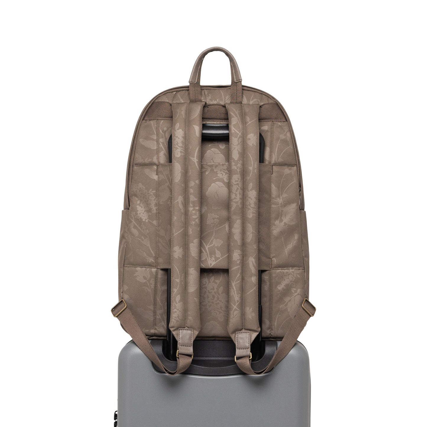 Çiçek Baskılı Kahve Herschel Beatrix Su İtici Sırt Çantasıi 16" Laptop Uyumlu, 20 L