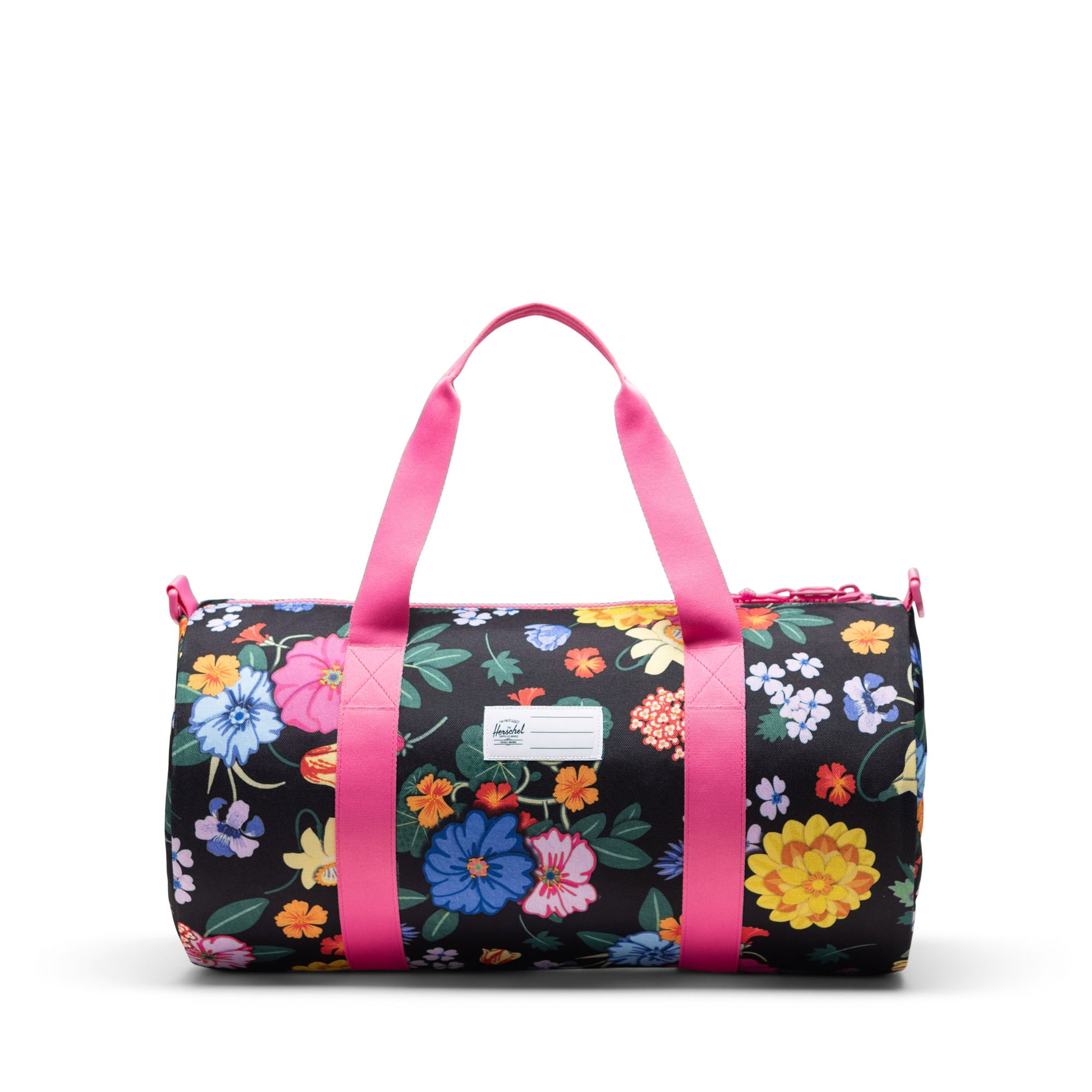 Siyah Renkli Çiçekli Herschel Classic™ Seyahat Çantası