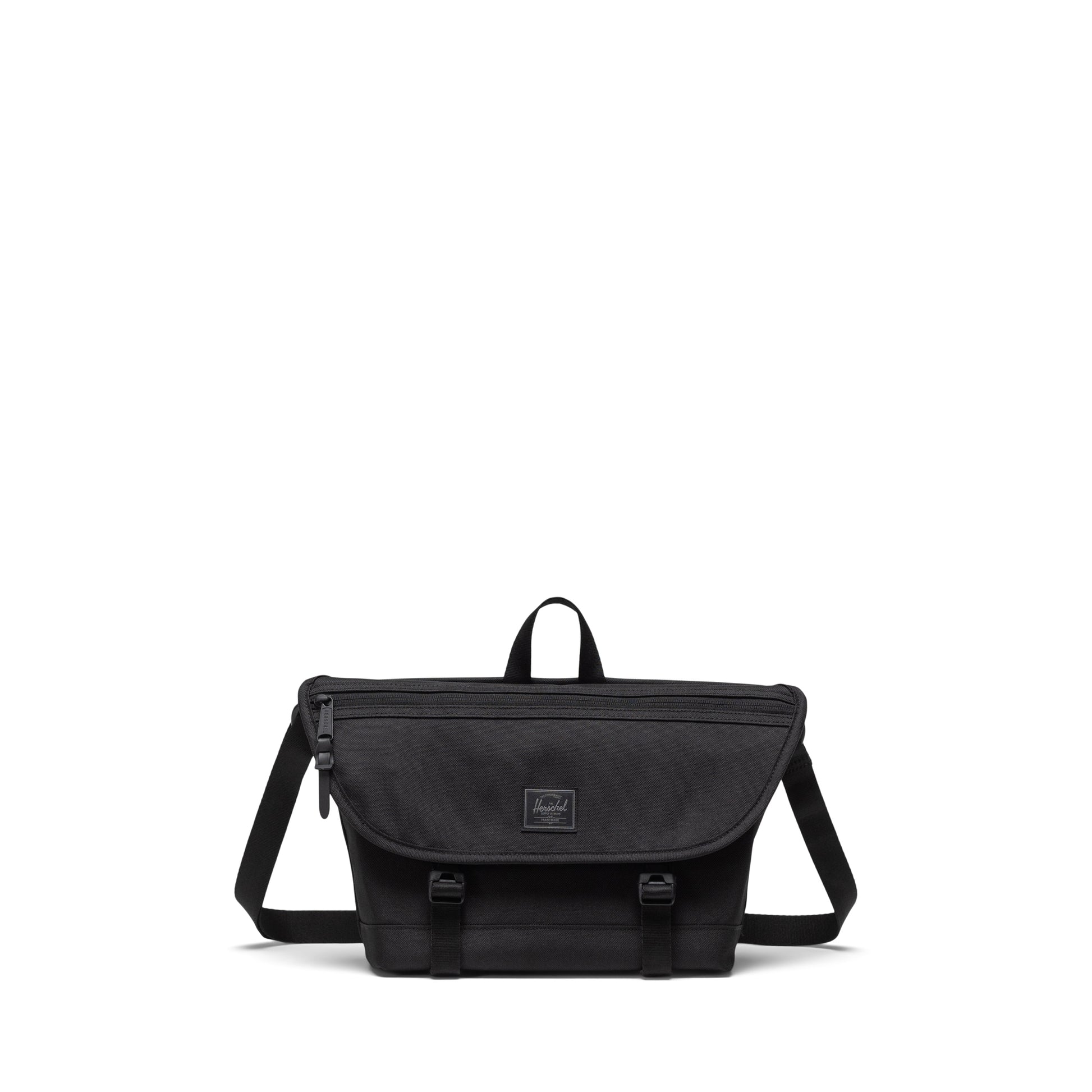 Siyah Tonal Herschel Cove Küçük Boy Su İtici Kumaş Postacı Çantası, 7.5 L