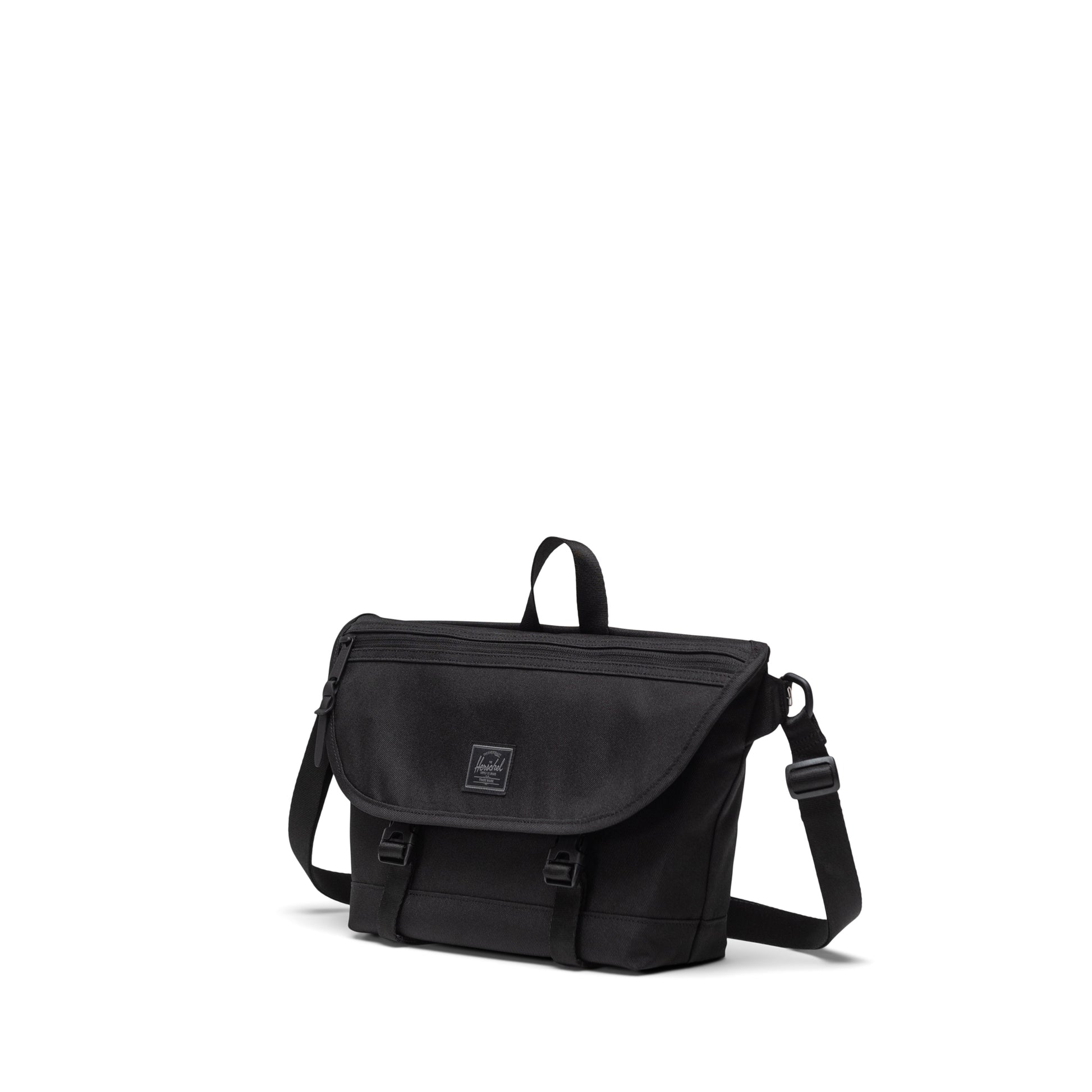 Siyah Tonal Herschel Cove Küçük Boy Su İtici Kumaş Postacı Çantası, 7.5 L