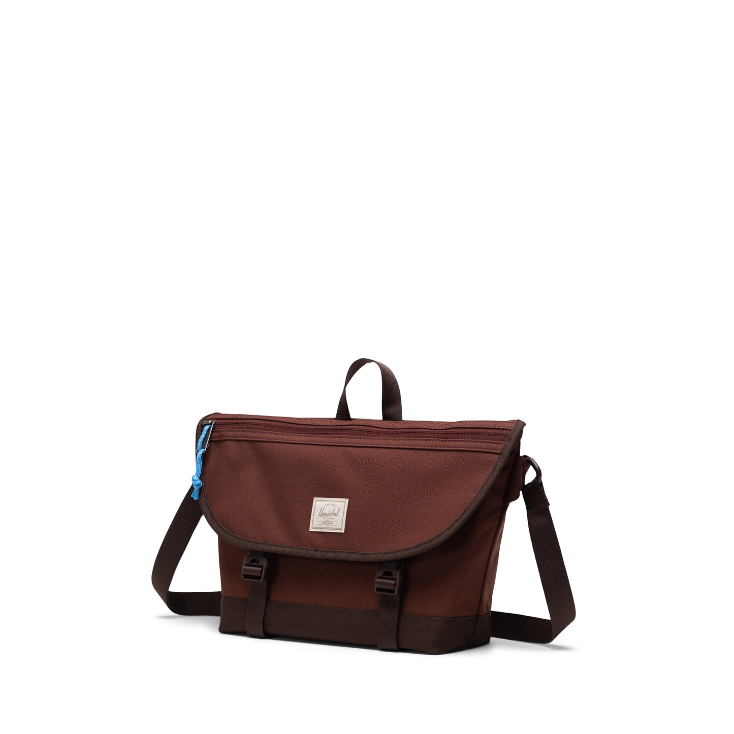 Koyu Kahve Herschel Cove Küçük Boy Su İtici Kumaş Postacı Çantası, 7.5 L