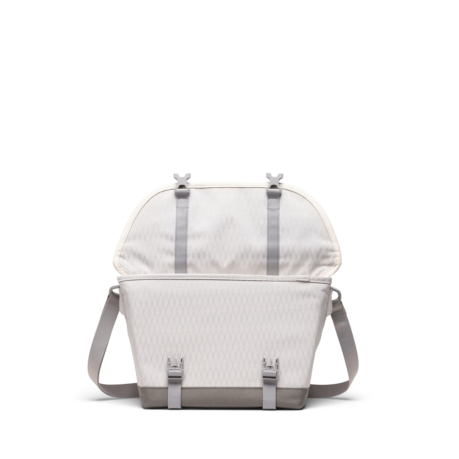 Elmas Dokulu Gri Herschel Cove Küçük Boy Su İtici Kumaş Postacı Çantası, 7.5 L