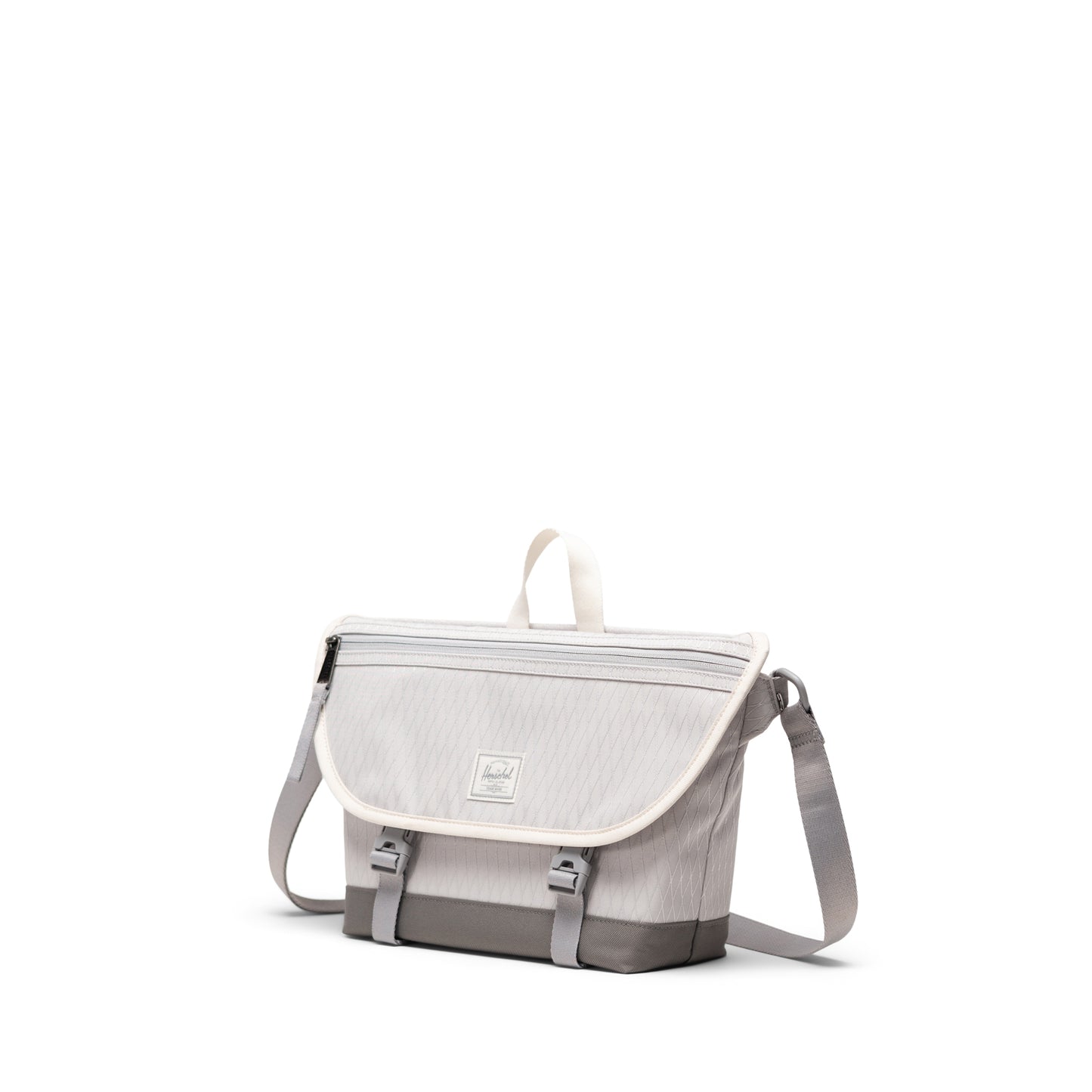 Elmas Dokulu Gri Herschel Cove Küçük Boy Su İtici Kumaş Postacı Çantası, 7.5 L