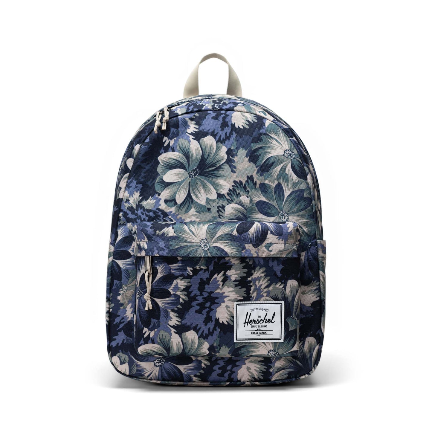 Çiçekli Lacivert - Siyah Herschel Classic Su İtici Kumaş Sırt Çantası, 14" Laptop Uyumlu, 26 L