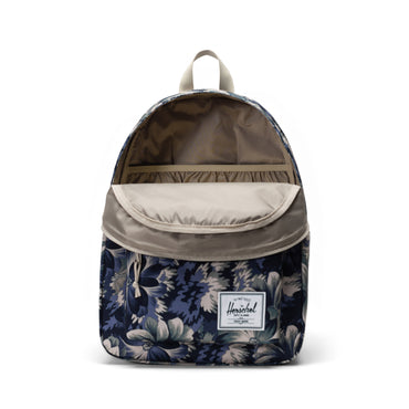 Çiçekli Lacivert - Siyah Herschel Classic Su İtici Kumaş Sırt Çantası, 14" Laptop Uyumlu, 26 L