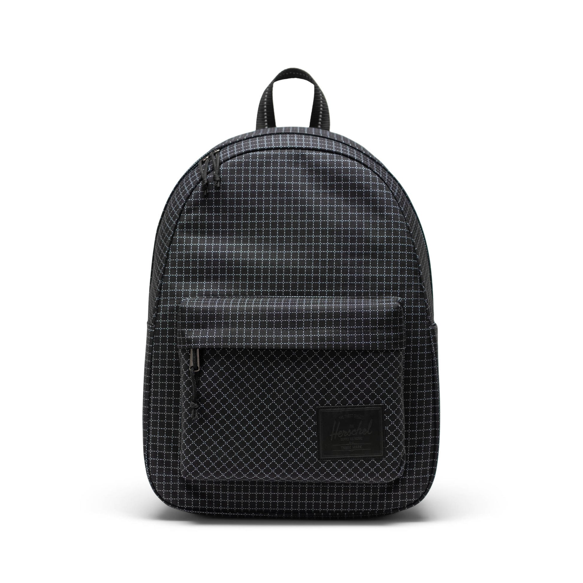Grid Siyah Herschel Classic Su İtici Kumaş Sırt Çantası, 14" Laptop Uyumlu, 26 L