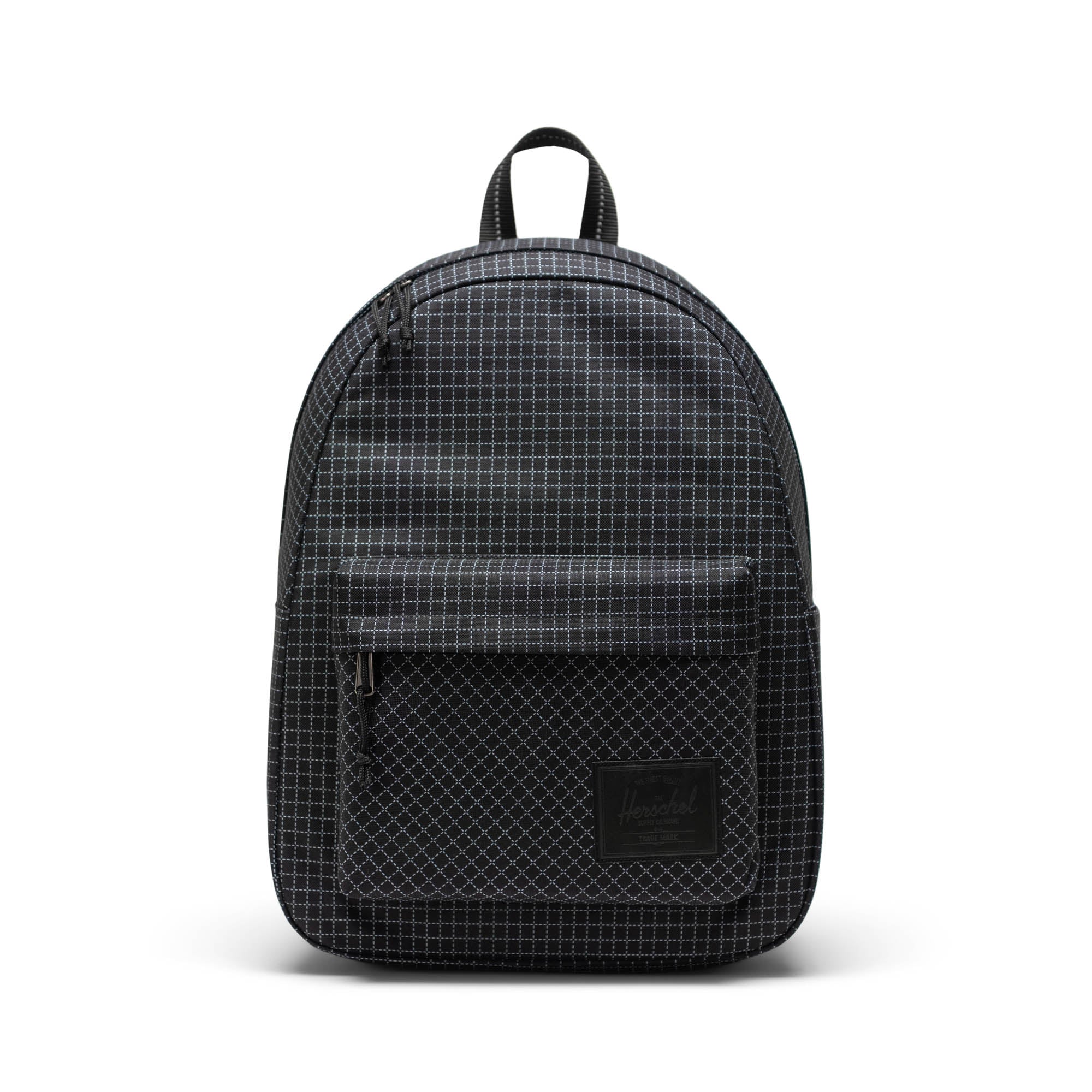 Grid Siyah Herschel Classic Su İtici Kumaş Sırt Çantası, 14" Laptop Uyumlu, 26 L