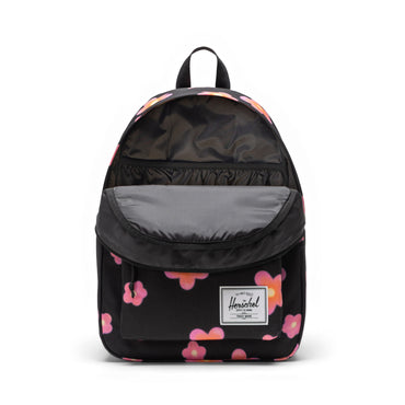 Pembe Çiçekli - Siyah Herschel Classic Su İtici Kumaş Sırt Çantası, 14" Laptop Uyumlu, 26 L