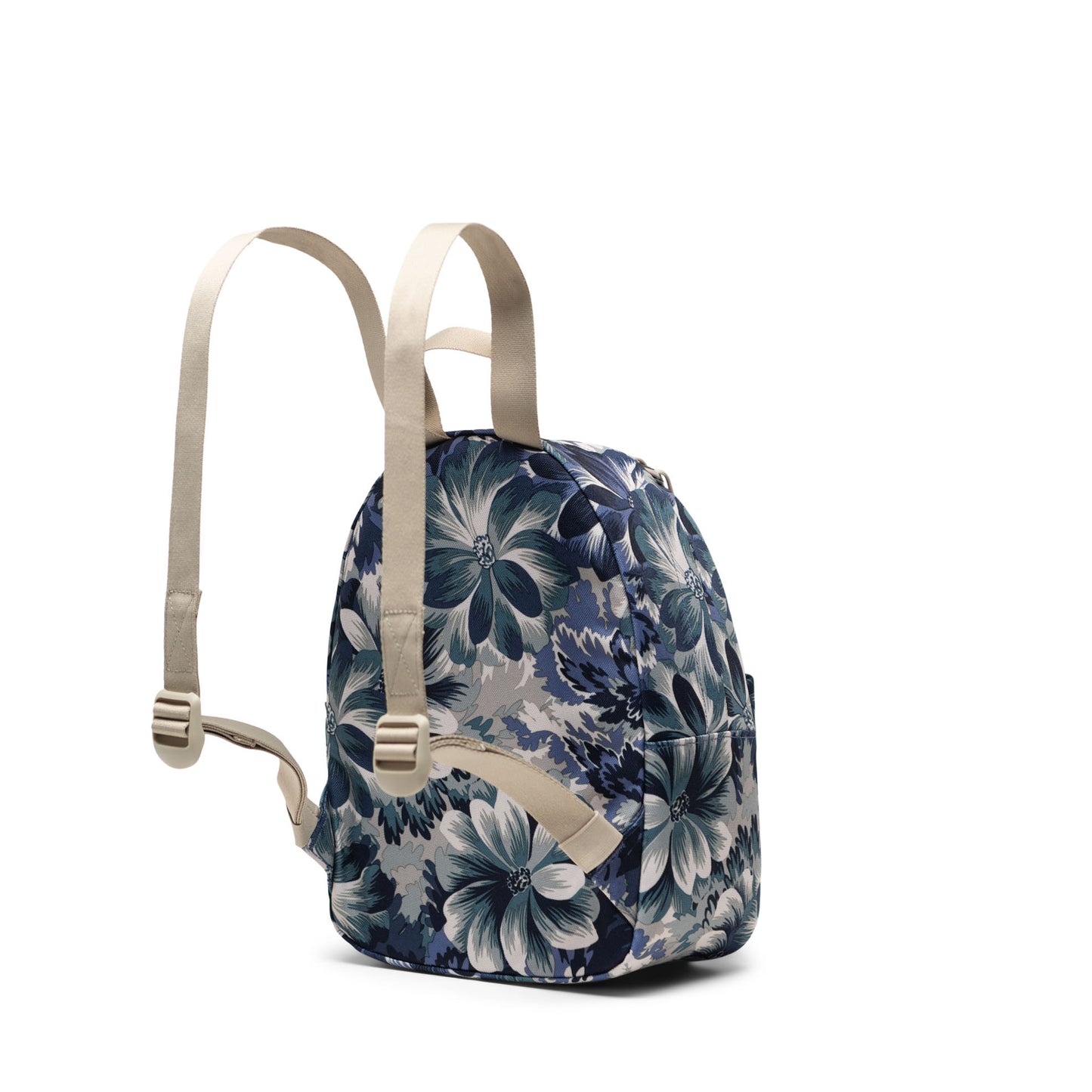 Çiçekli Lacivert - Siyah Herschel Classic Mini Su İtici Kumaş Sırt Çantası, 14" Laptop Uyumlu, 6 L