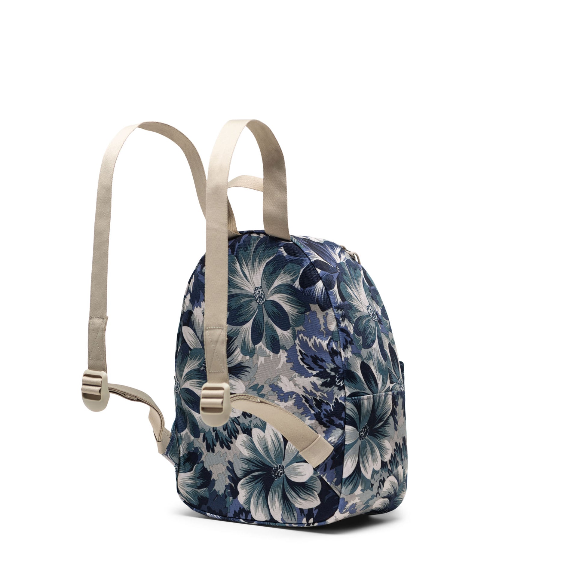 Çiçekli Lacivert - Siyah Herschel Classic Mini Su İtici Kumaş Sırt Çantası, 14" Laptop Uyumlu, 6 L
