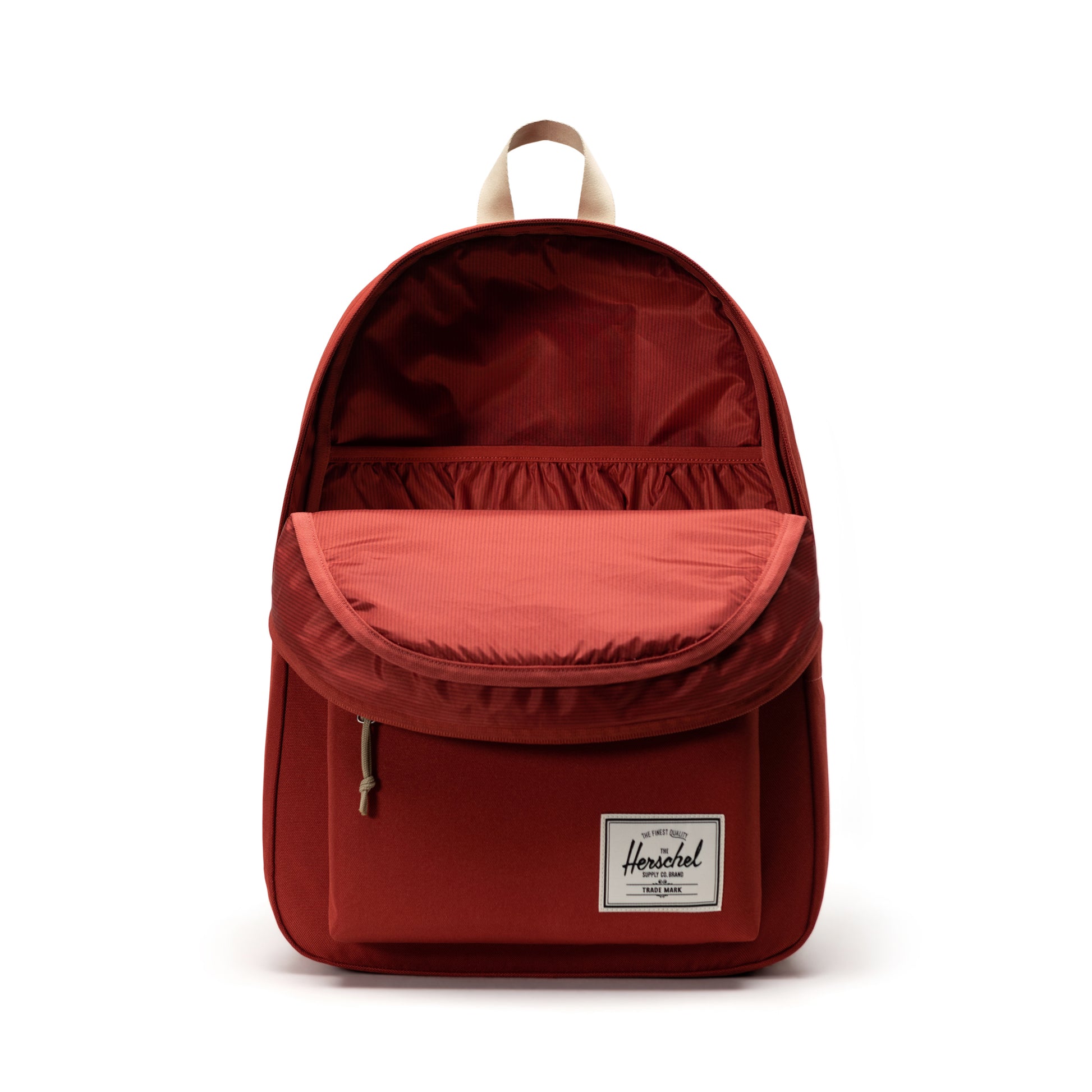 Kiremit - Beyaz Dikişli Herschel Classic XL Su İtici Kumaş Büyük Boy Sırt Çantası, 30 L