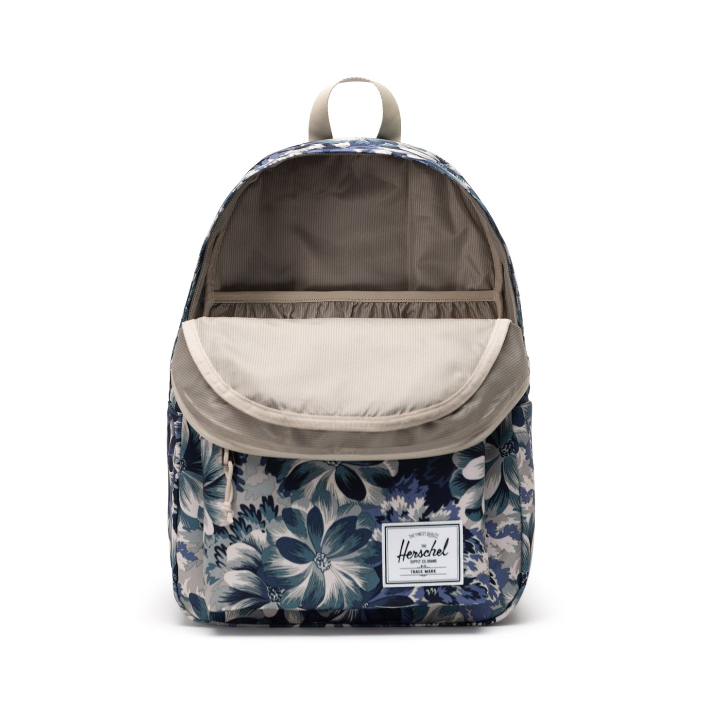 Çiçekli Lacivert - Siyah Herschel Classic XL Su İtici Kumaş Büyük Boy Sırt Çantası, 30 L