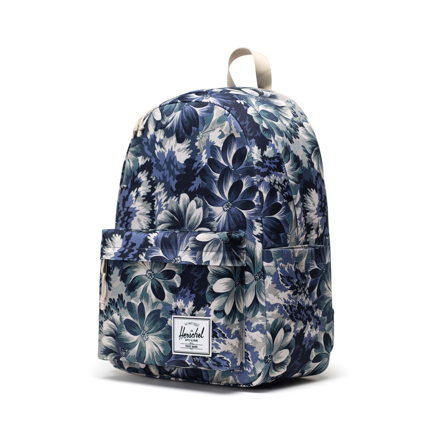 Çiçekli Lacivert - Siyah Herschel Classic XL Su İtici Kumaş Büyük Boy Sırt Çantası, 30 L