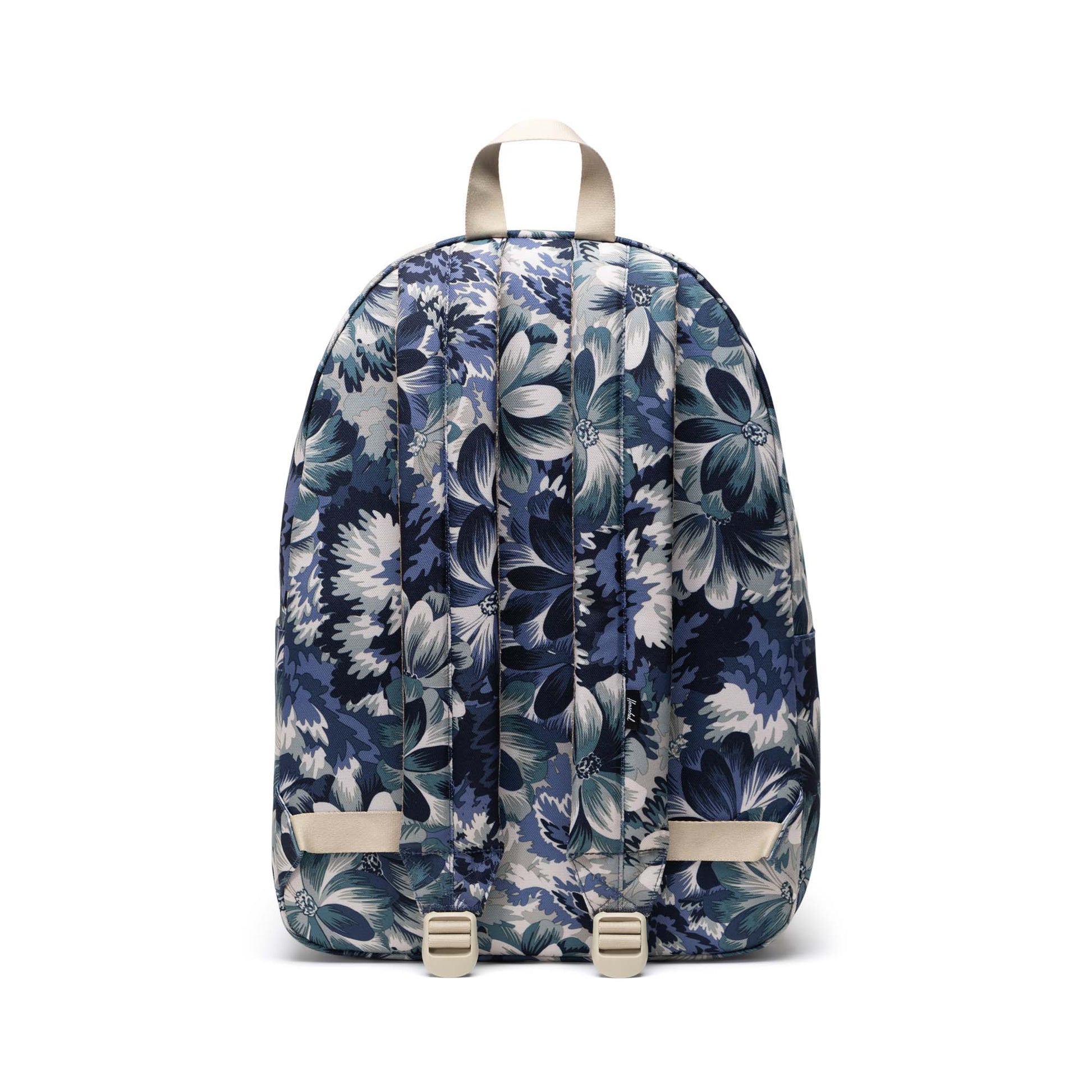 Çiçekli Lacivert - Siyah Herschel Classic XL Su İtici Kumaş Büyük Boy Sırt Çantası, 30 L
