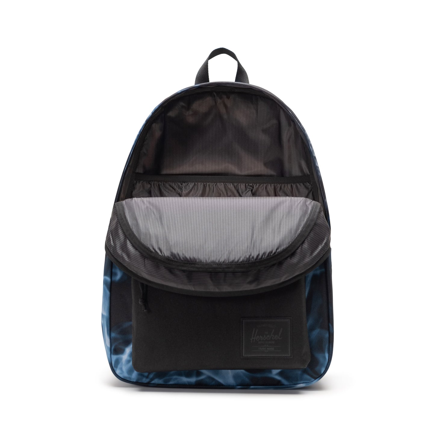 Siyahlı Mavi Alev Herschel Classic XL Su İtici Kumaş Büyük Boy Sırt Çantası, 30 L