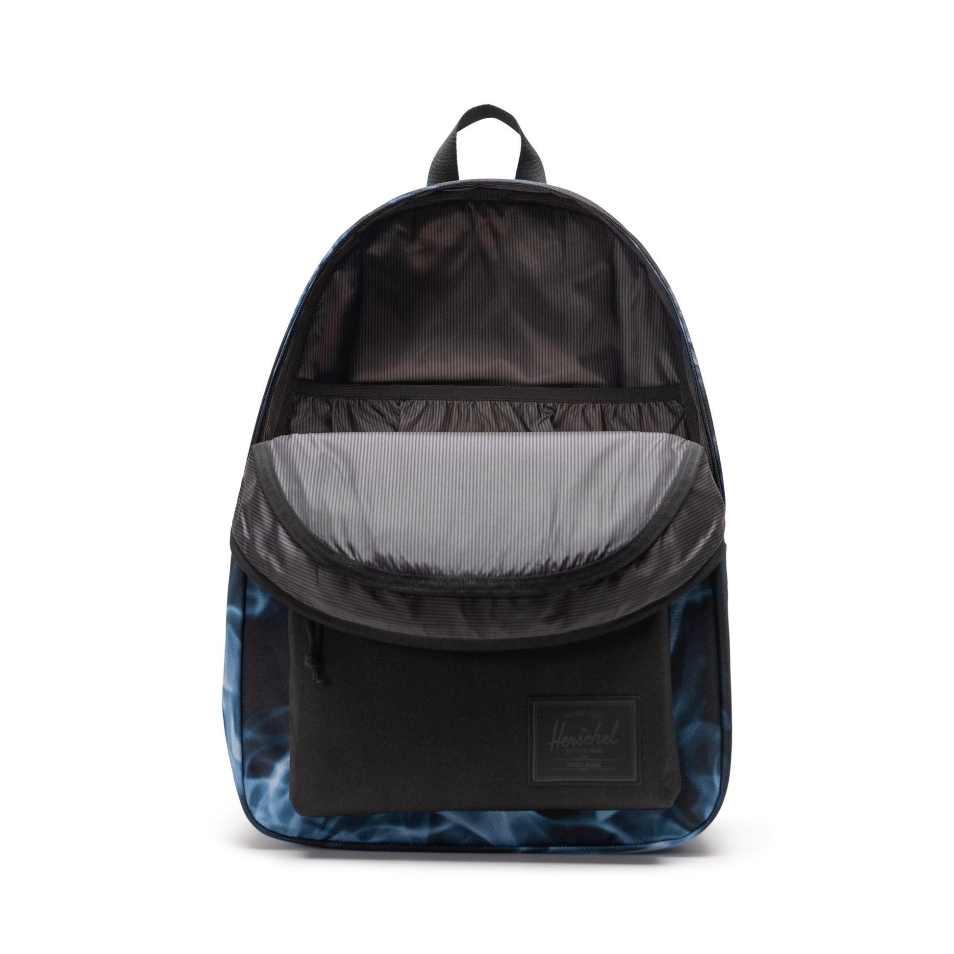 Siyahlı Mavi Alev Herschel Classic XL Su İtici Kumaş Büyük Boy Sırt Çantası, 30 L