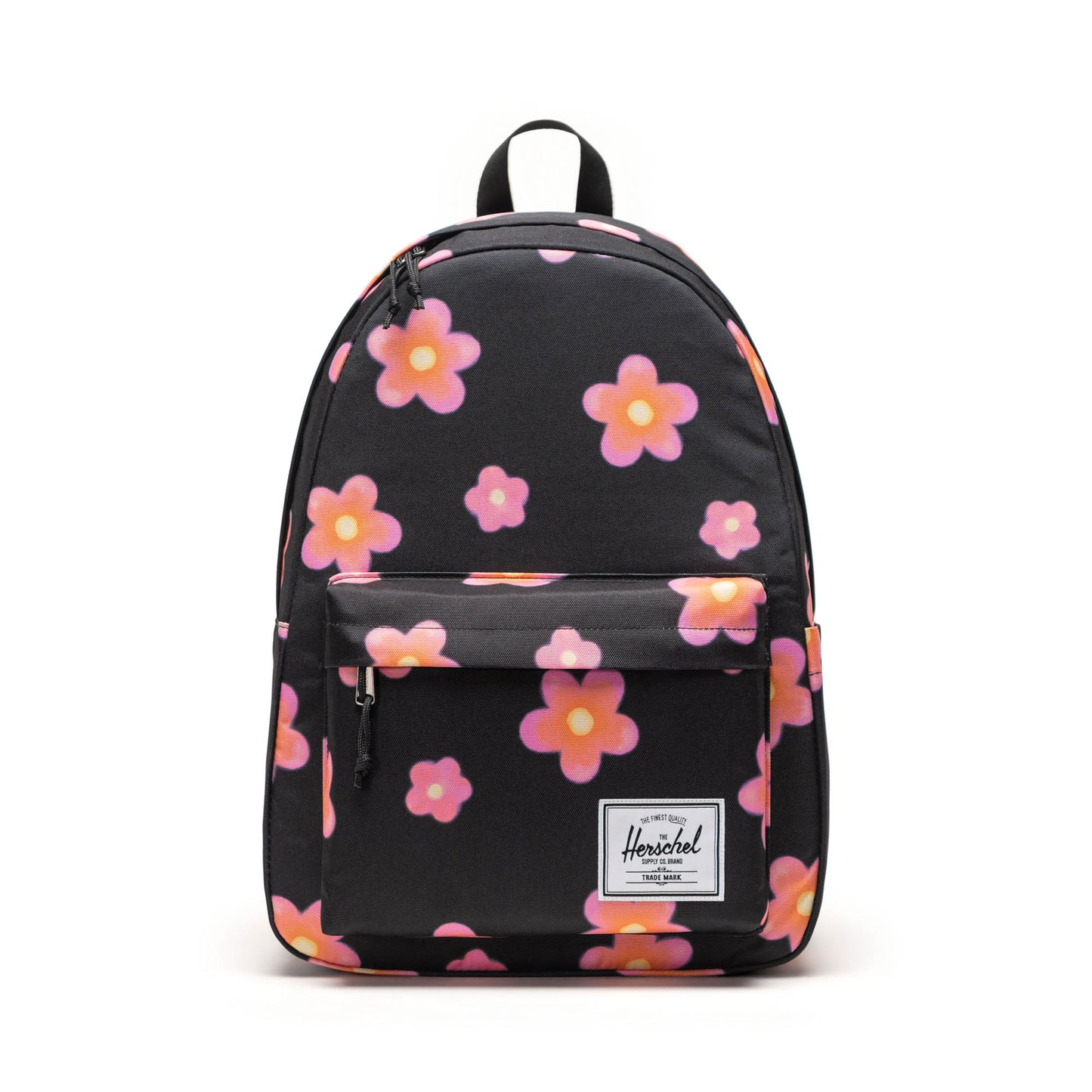 Pembe Çiçekli - Siyah Herschel Classic XL Su İtici Kumaş Büyük Boy Sırt Çantası, 30 L