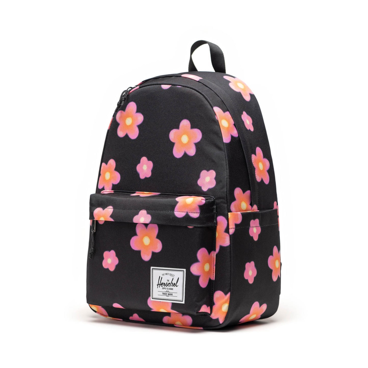 Pembe Çiçekli - Siyah Herschel Classic XL Su İtici Kumaş Büyük Boy Sırt Çantası, 30 L