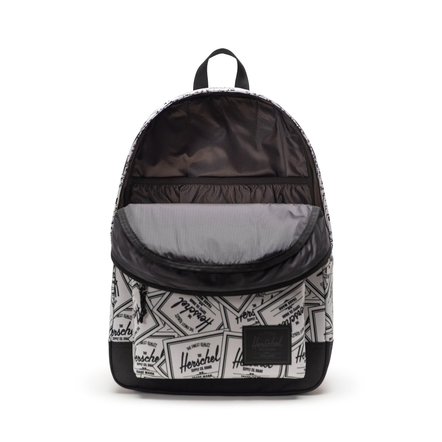 Sticker Siyah - Beyaz Herschel Classic XL Su İtici Kumaş Büyük Boy Sırt Çantası, 30 L