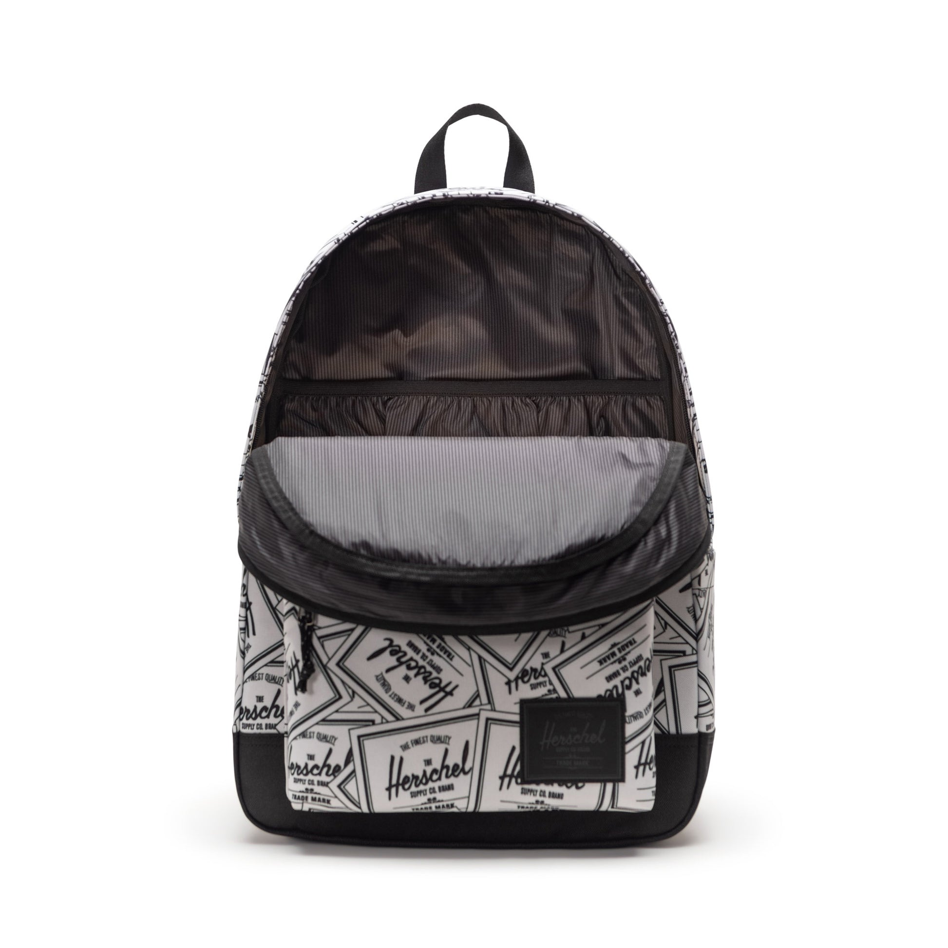 Sticker Siyah - Beyaz Herschel Classic XL Su İtici Kumaş Büyük Boy Sırt Çantası, 30 L