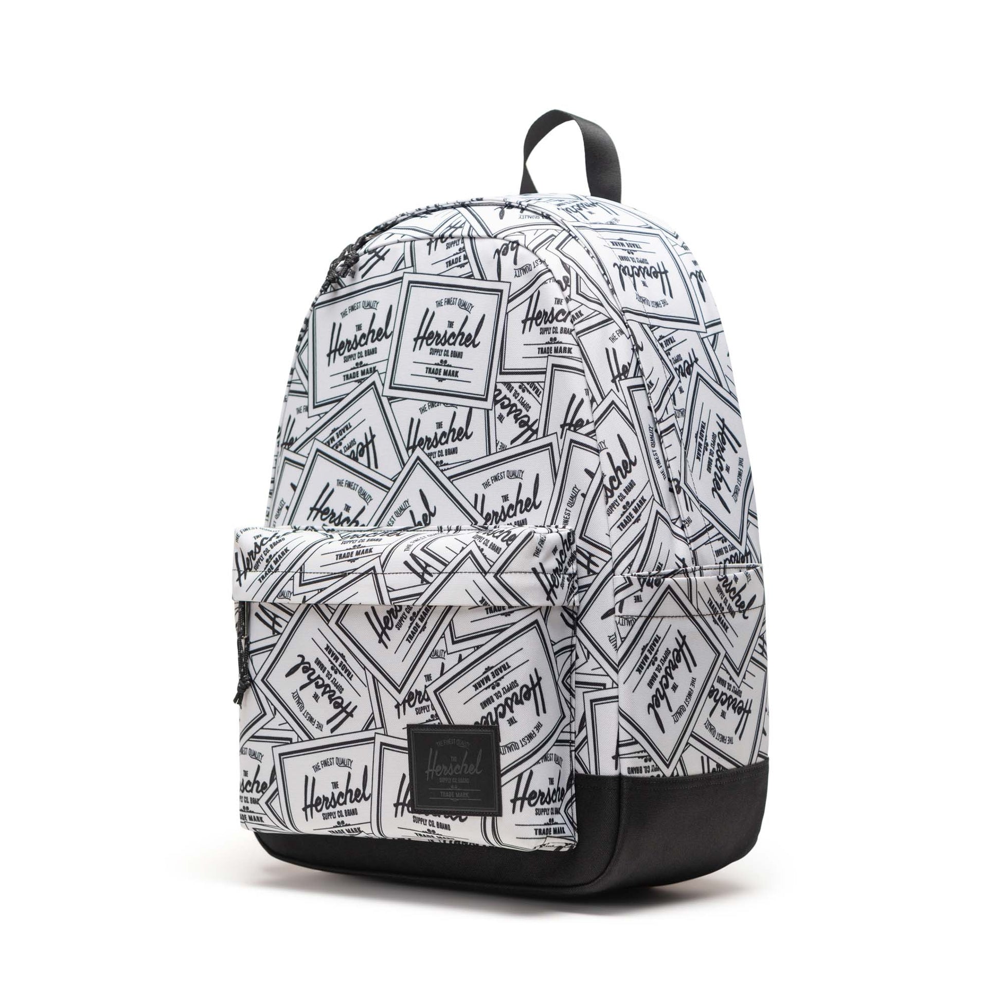 Sticker Siyah - Beyaz Herschel Classic XL Su İtici Kumaş Büyük Boy Sırt Çantası, 30 L