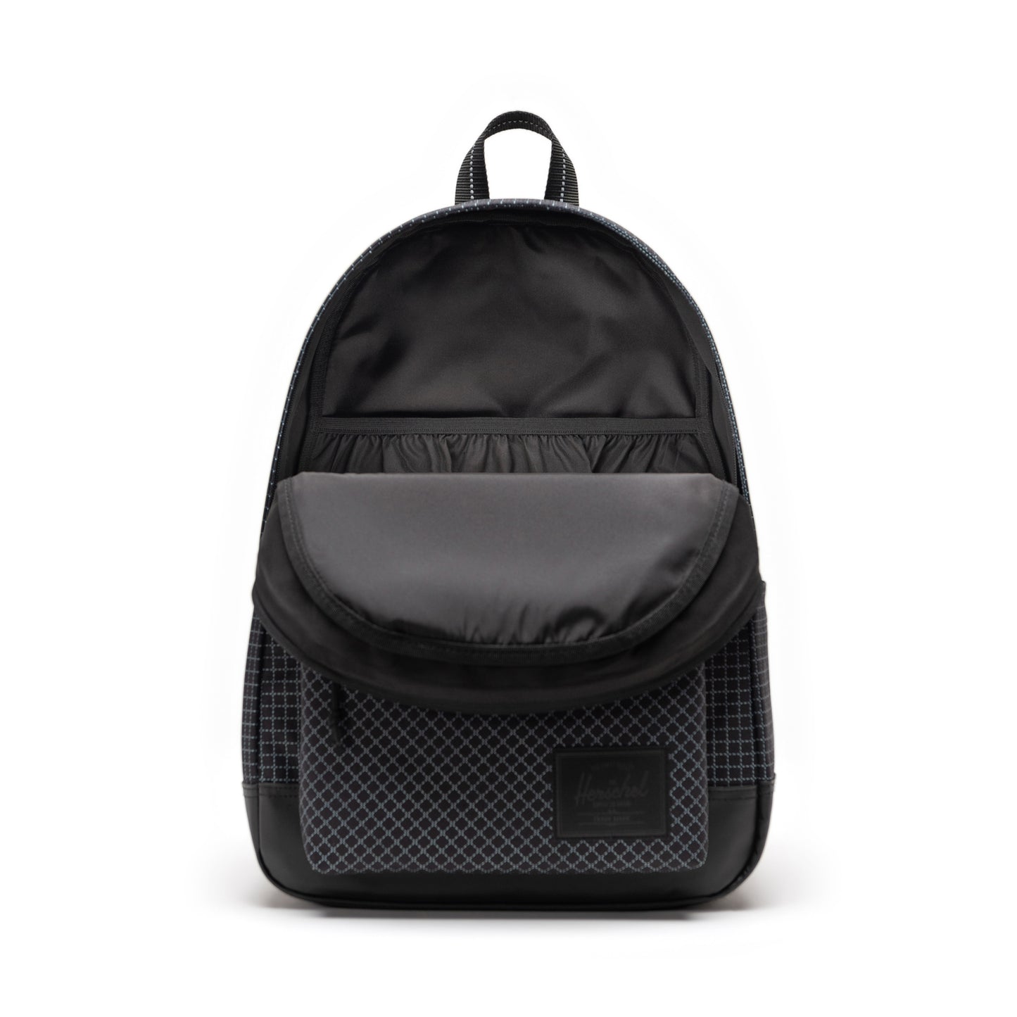 Grid Siyah - Siyah Herschel Classic XL Su İtici Kumaş Büyük Boy Sırt Çantası, 30 L