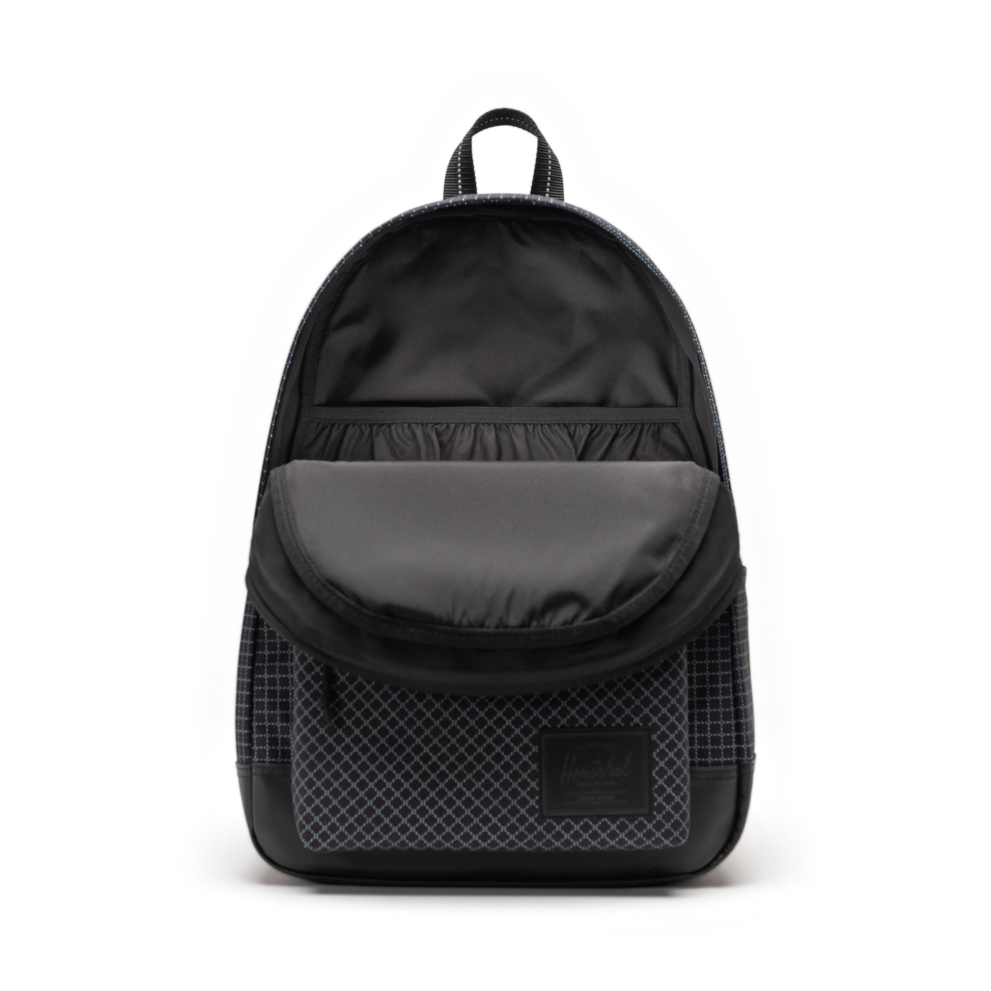 Grid Siyah - Siyah Herschel Classic XL Su İtici Kumaş Büyük Boy Sırt Çantası, 30 L
