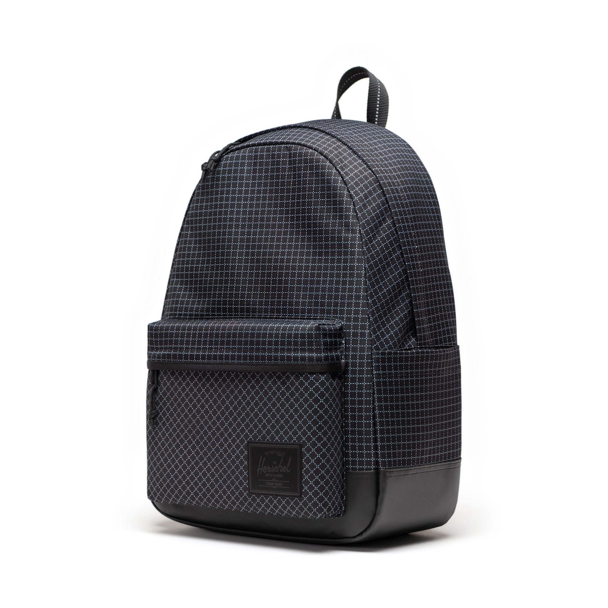 Grid Siyah - Siyah Herschel Classic XL Su İtici Kumaş Büyük Boy Sırt Çantası, 30 L