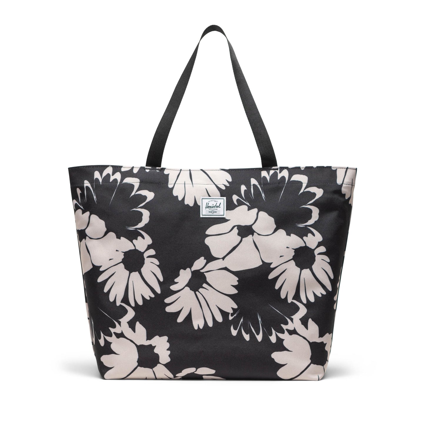 Papatya Siyah - Beyaz Herschel Classic Tote Omuz Çantası |Su İtici Kumaş Omuz Çantası, 19 L