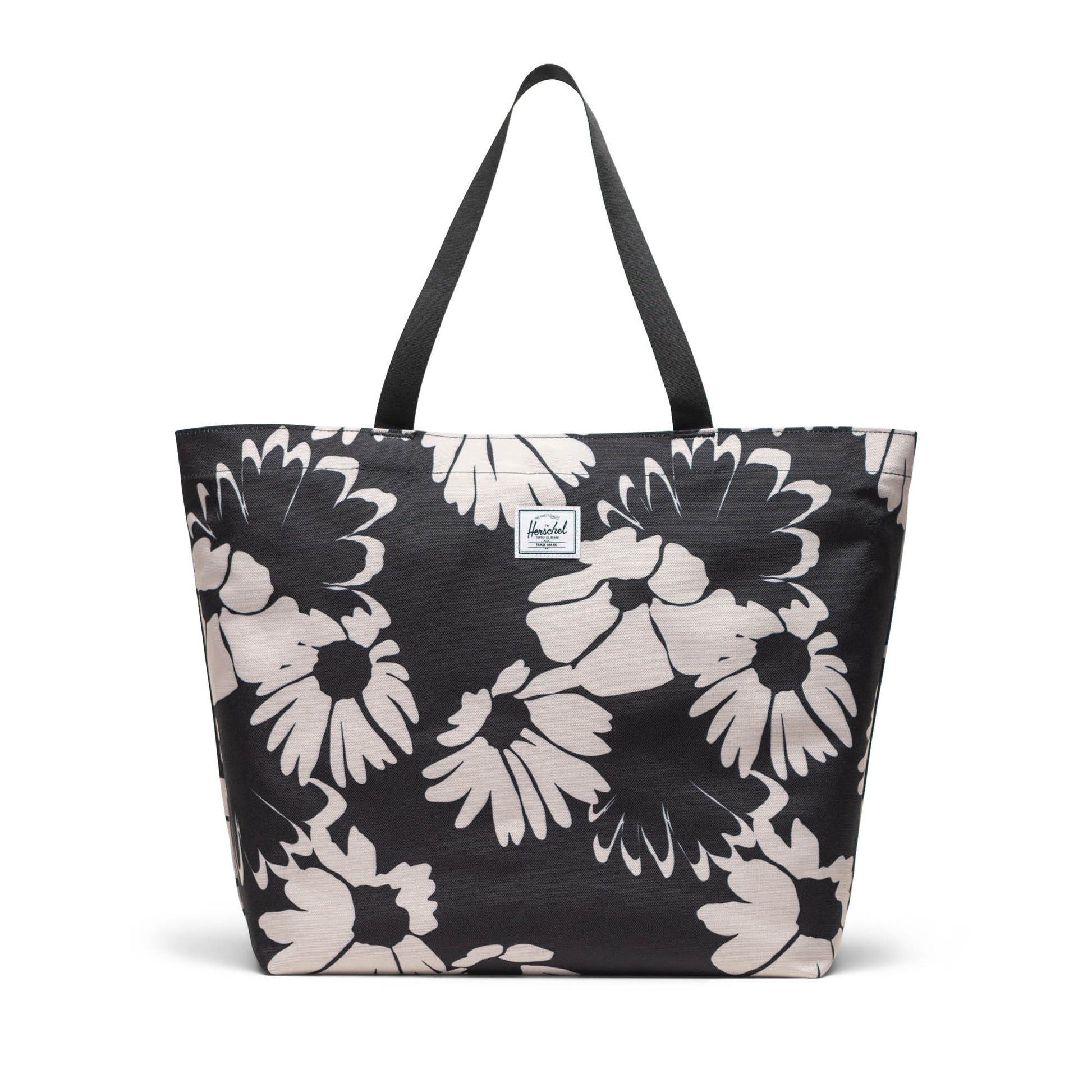 Papatya Siyah - Beyaz Herschel Classic Tote Omuz Çantası |Su İtici Kumaş Omuz Çantası, 19 L