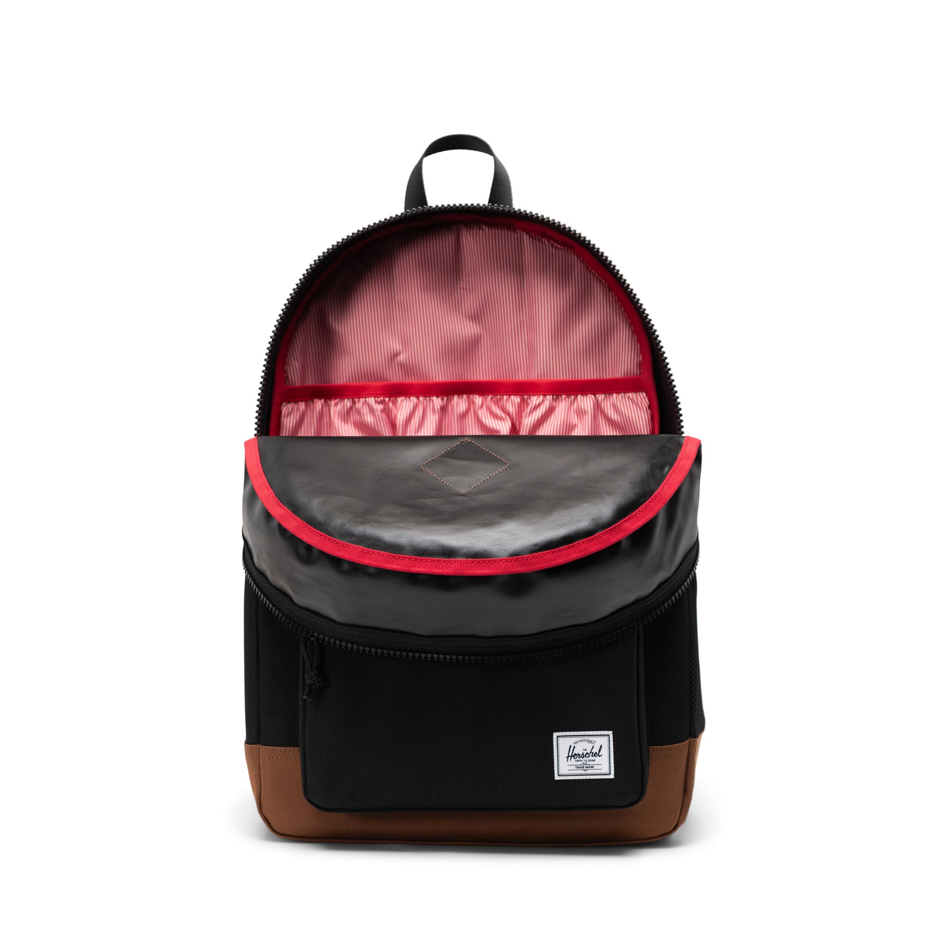 Siyah - Bej Herschel Heritage Genç Su İtici Kumaş Sırt Çantası, 14" Laptop Uyumlu, 26 L