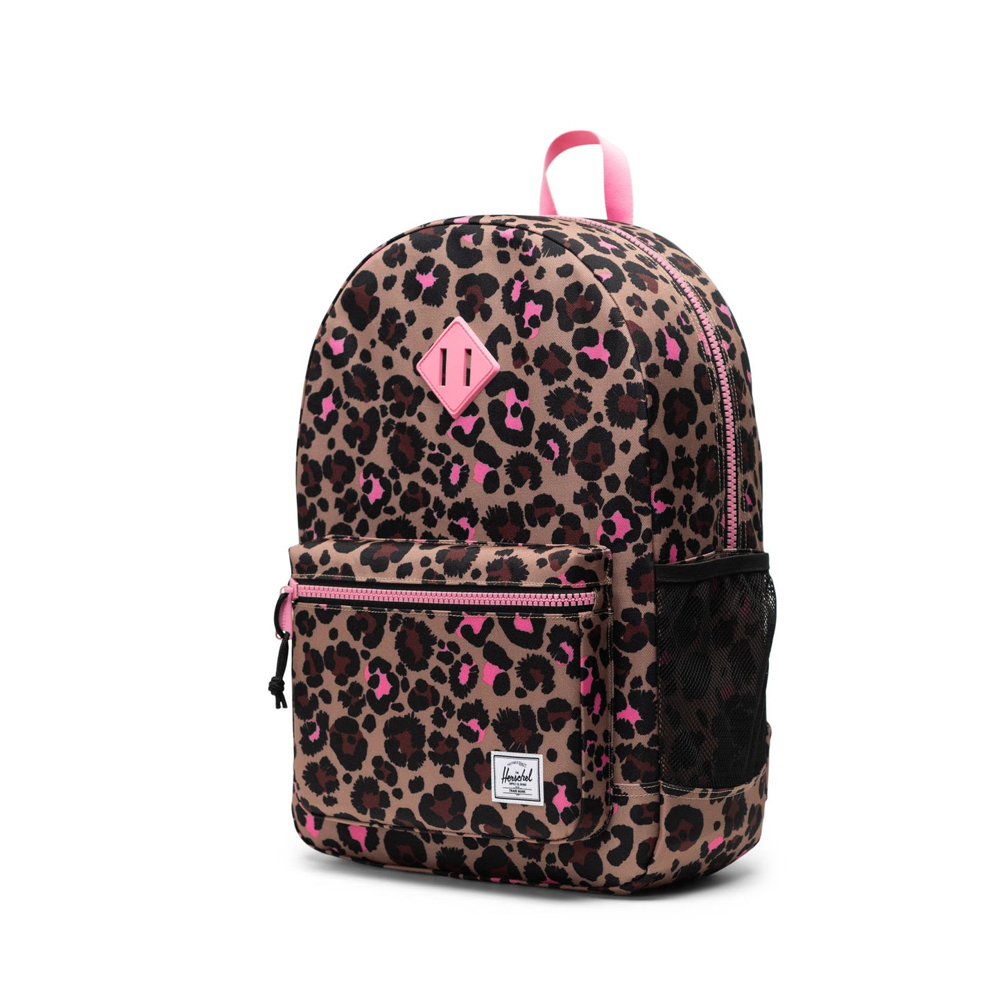 Pembe Leopar Herschel Heritage Genç Su İtici Kumaş Sırt Çantası, 14" Laptop Uyumlu, 26 L