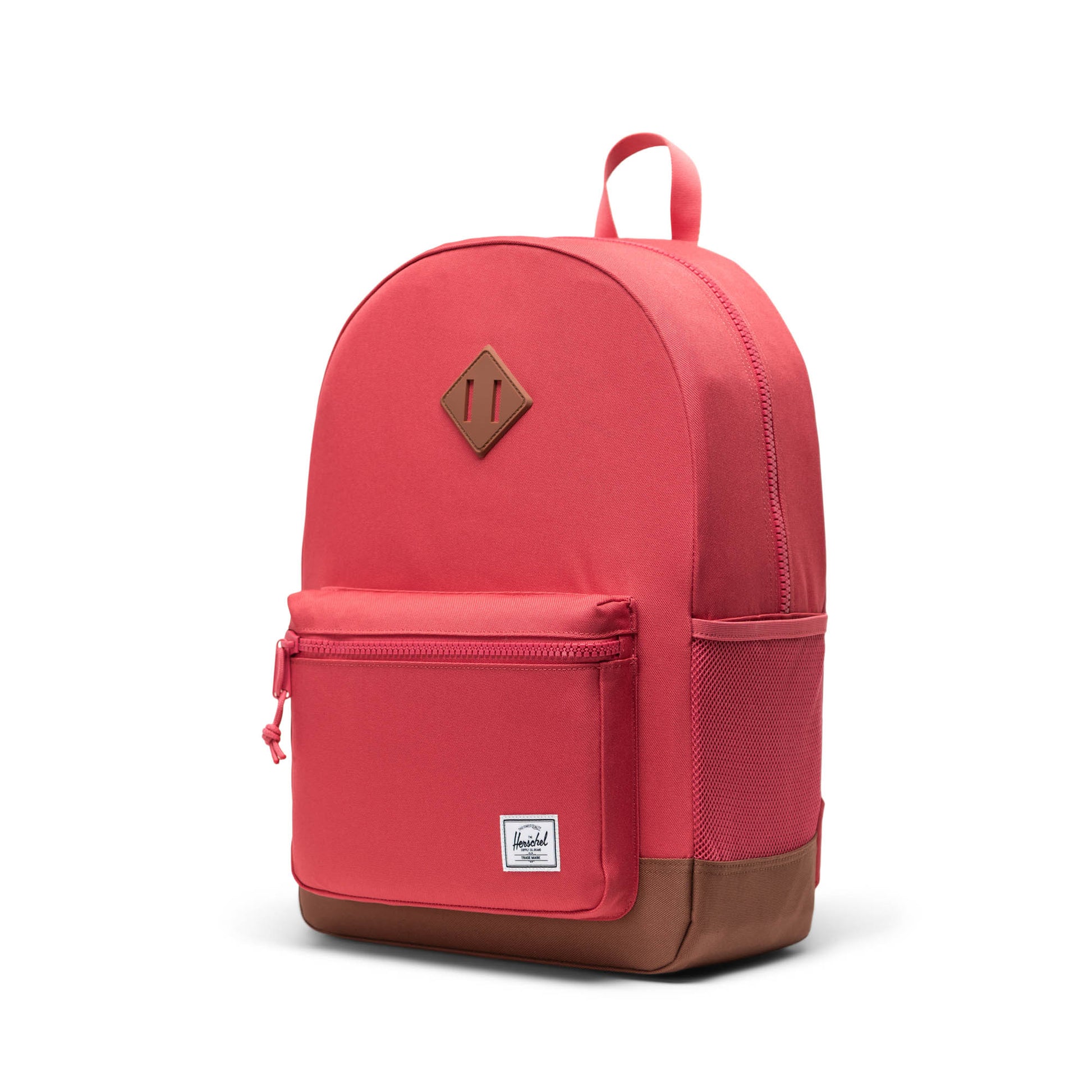 Canlı Kırmızı - Taba Herschel Heritage Genç Su İtici Kumaş Sırt Çantası, 14" Laptop Uyumlu, 26 L