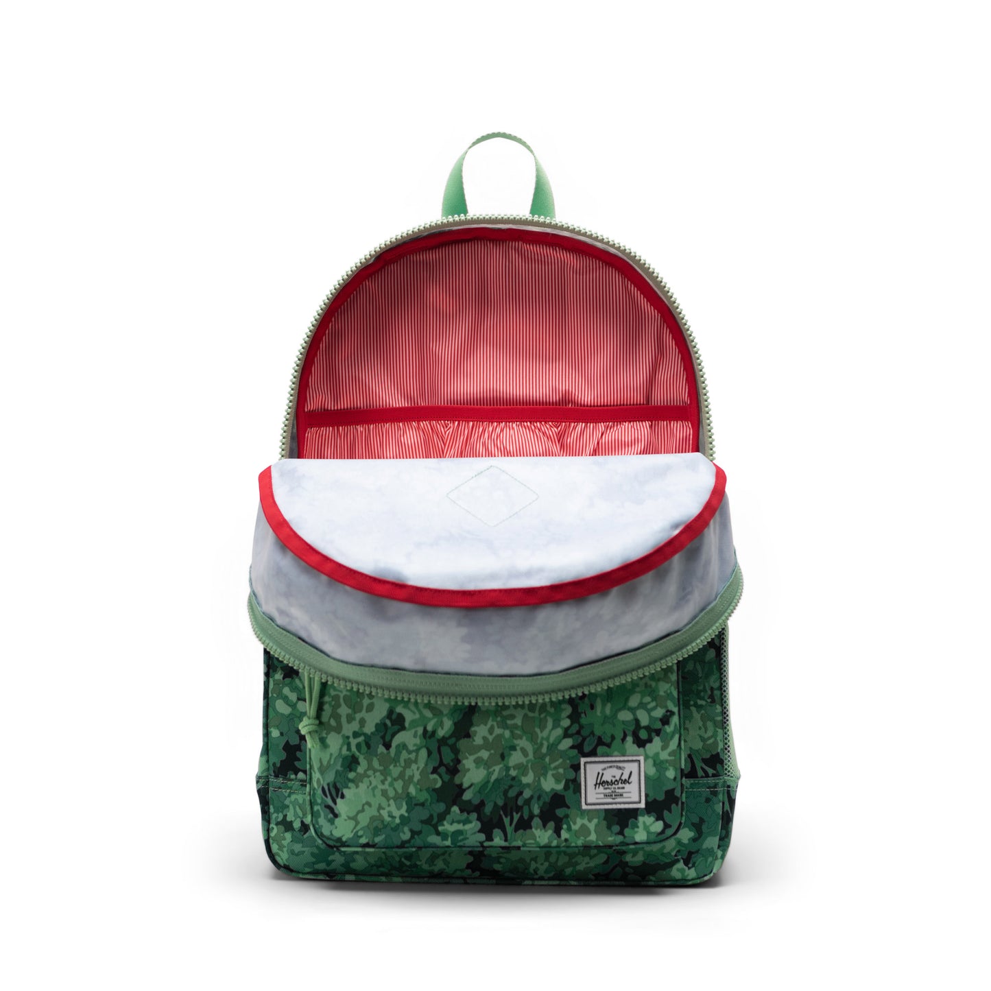 Yeşil Yaprak Desenli Herschel Heritage Genç Su İtici Kumaş Sırt Çantası, 14" Laptop Uyumlu, 26 L