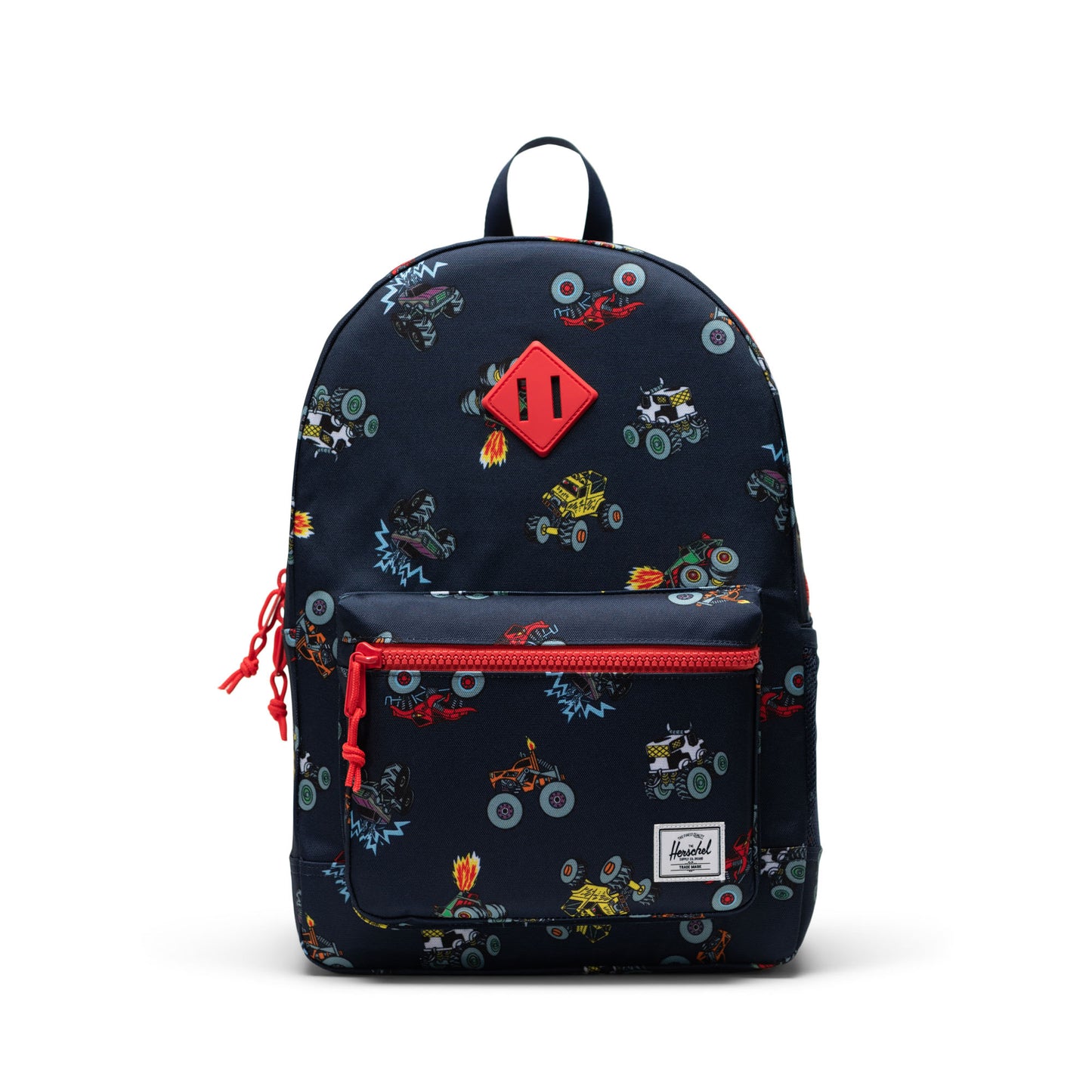 Lacivert - Monster Trucks Herschel Heritage Genç Su İtici Kumaş Sırt Çantası, 14" Laptop Uyumlu, 26 L
