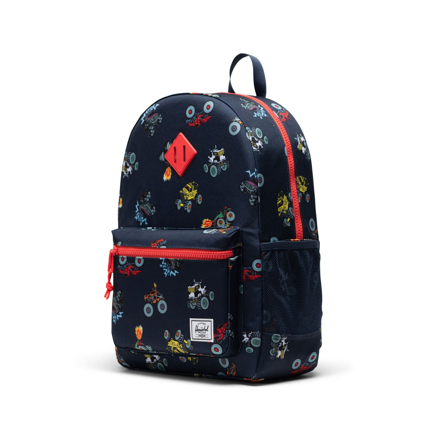 Lacivert - Monster Trucks Herschel Heritage Genç Su İtici Kumaş Sırt Çantası, 14" Laptop Uyumlu, 26 L