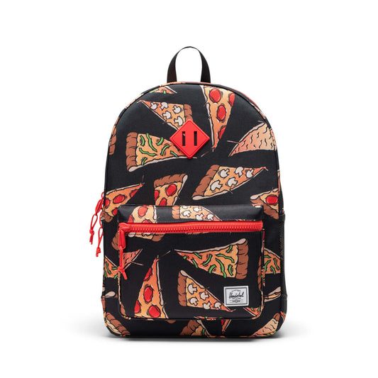 Pizza Desenli Herschel Heritage Genç Su İtici Kumaş Sırt Çantası, 14" Laptop Uyumlu, 26 L