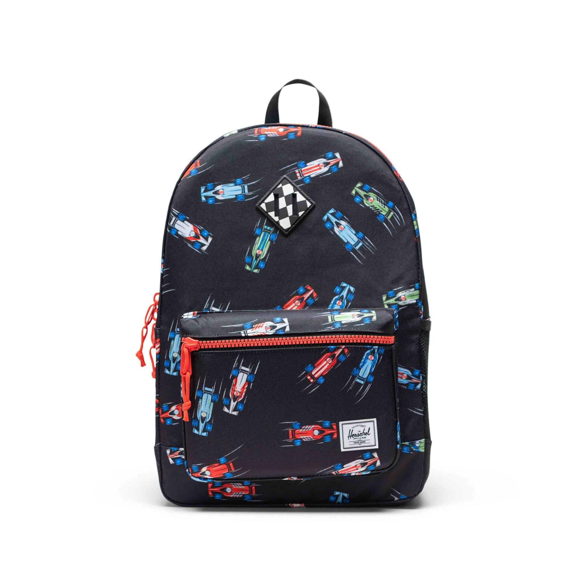 Race Cars Siyah Herschel Heritage Genç Su İtici Kumaş Sırt Çantası, 14" Laptop Uyumlu, 26 L